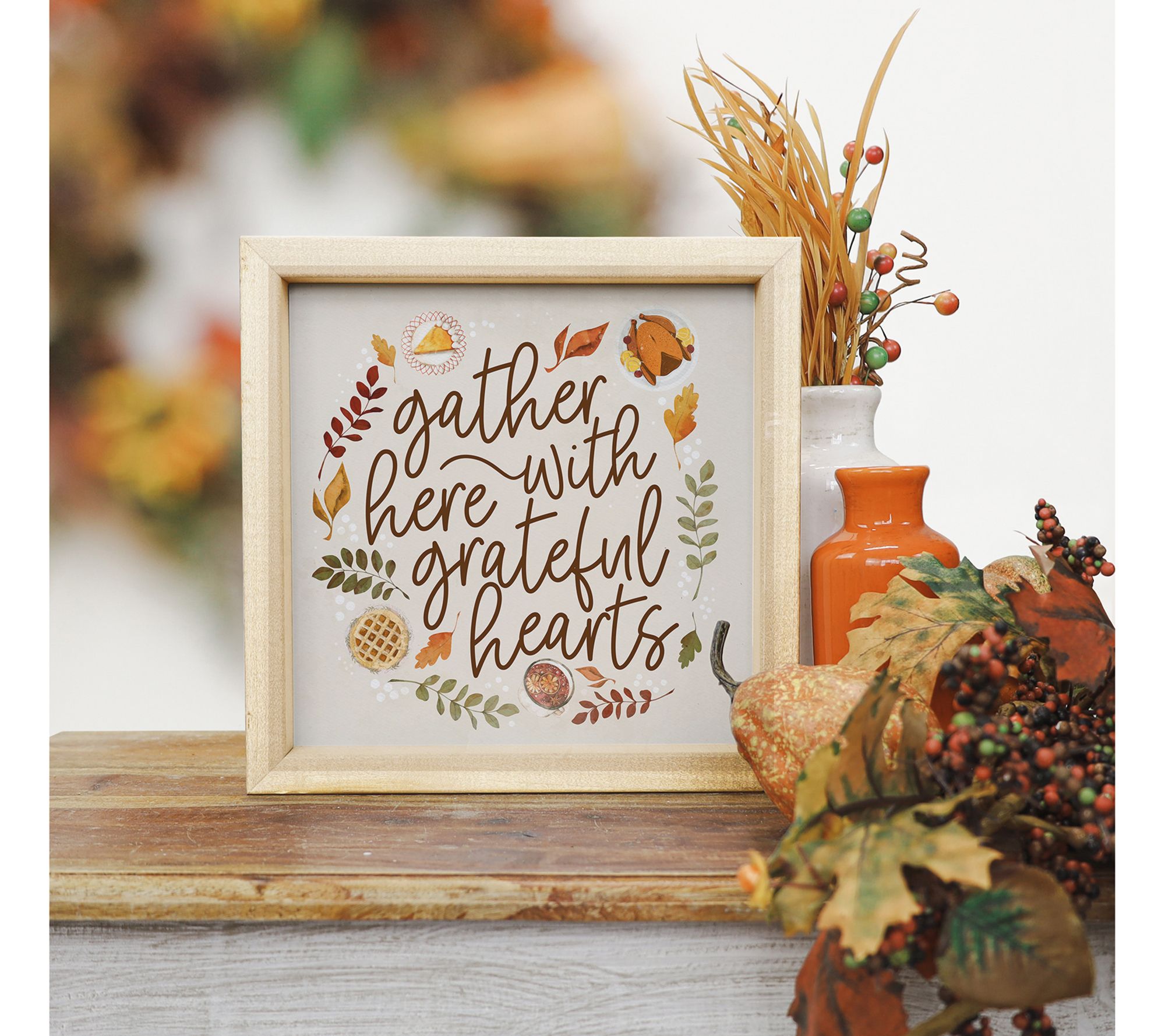 Sincere Surroundings 10" Gather Here Food Rustic Frame