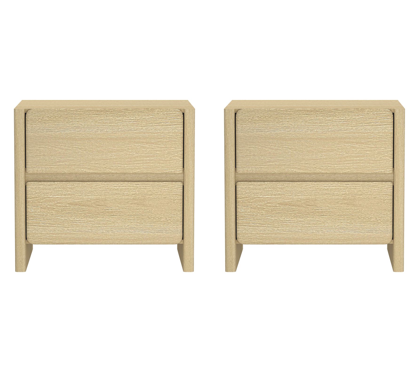 Manhattan Comfort Linda 24" Nightstand 2-DrawerSet of 2