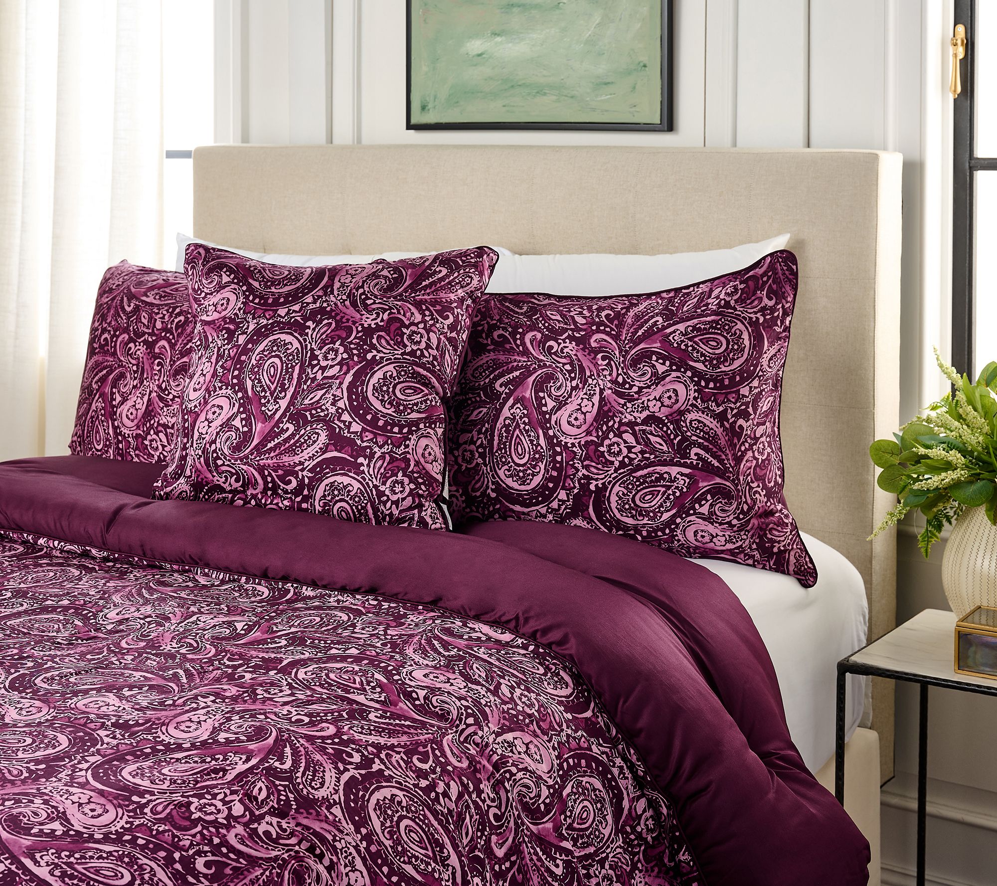 "As Is" Northern Nights Paisley Comforter 4-pc Set - King