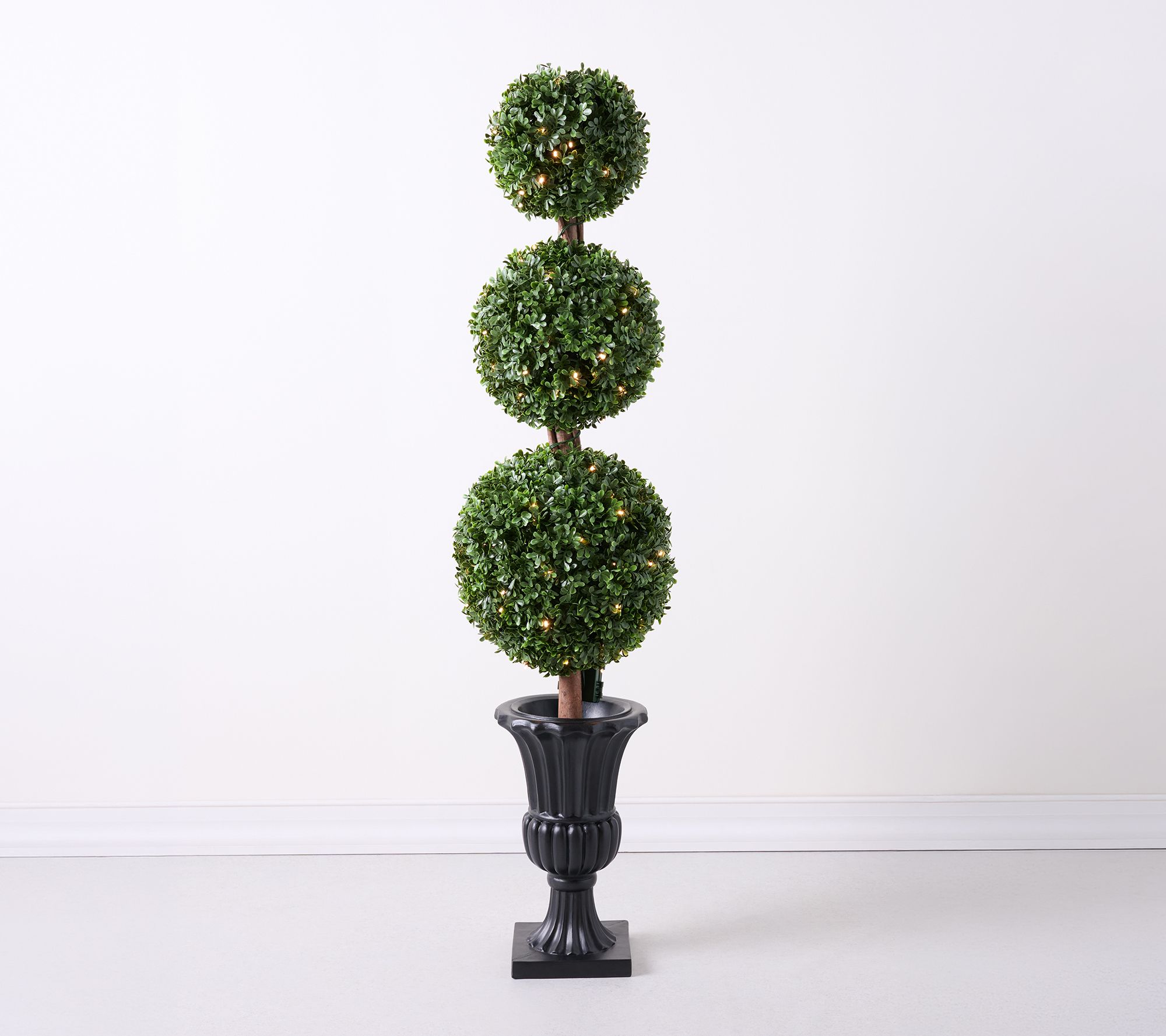 Presley Pierce 48" Illuminated Boxwood Topiary with Urn