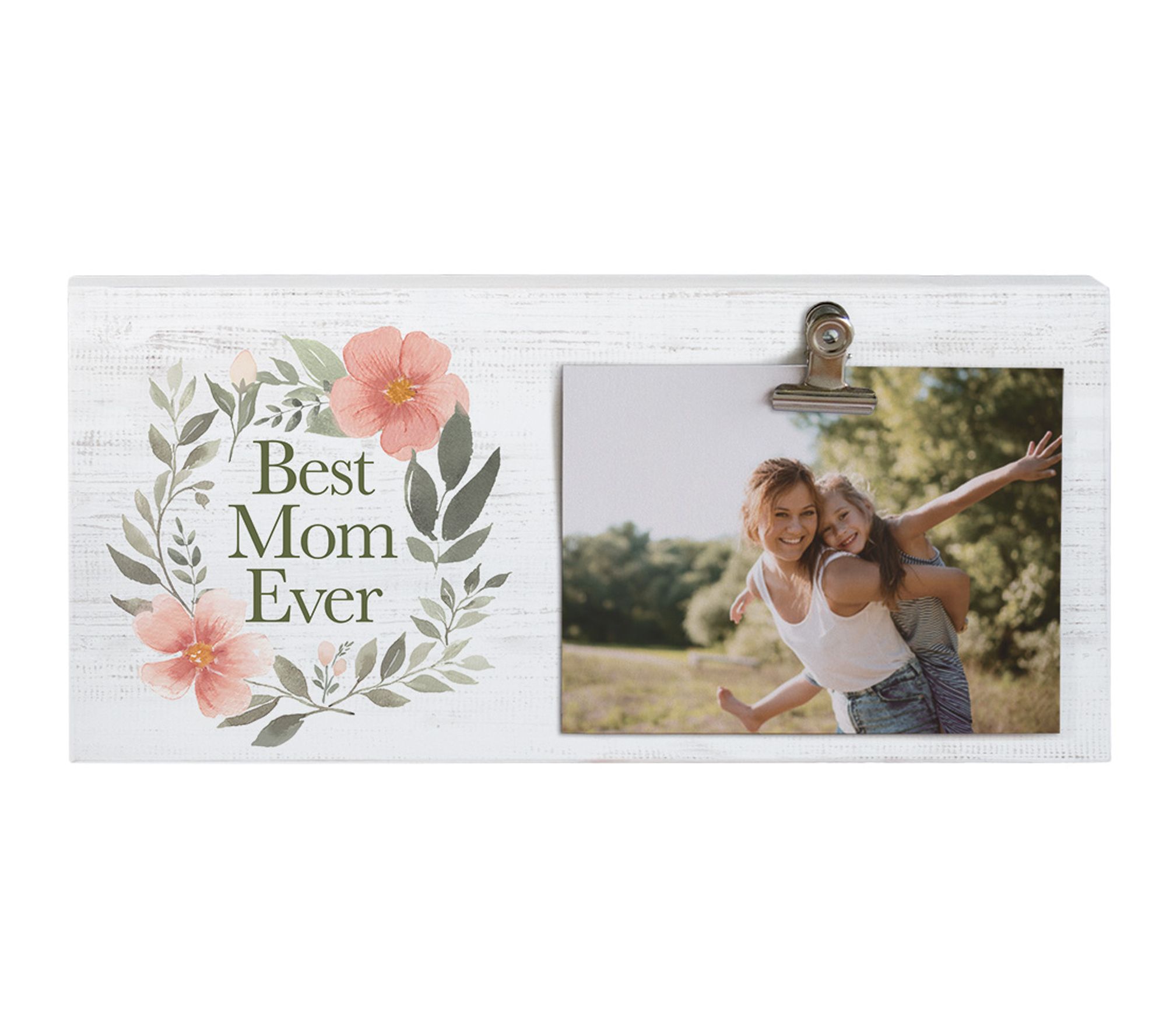 Sincere Surroundings 12" Best Mom Floral WreathPicture Clip