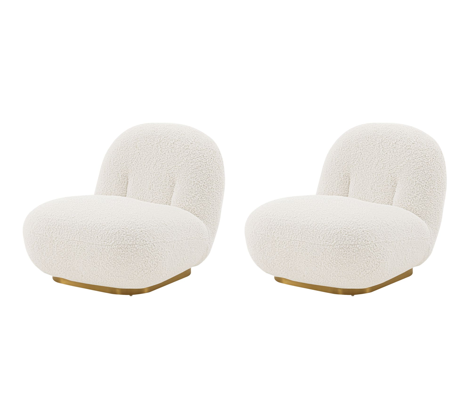 Manhattan Comfort Edina Boucle Lounge Chair - Set of 2
