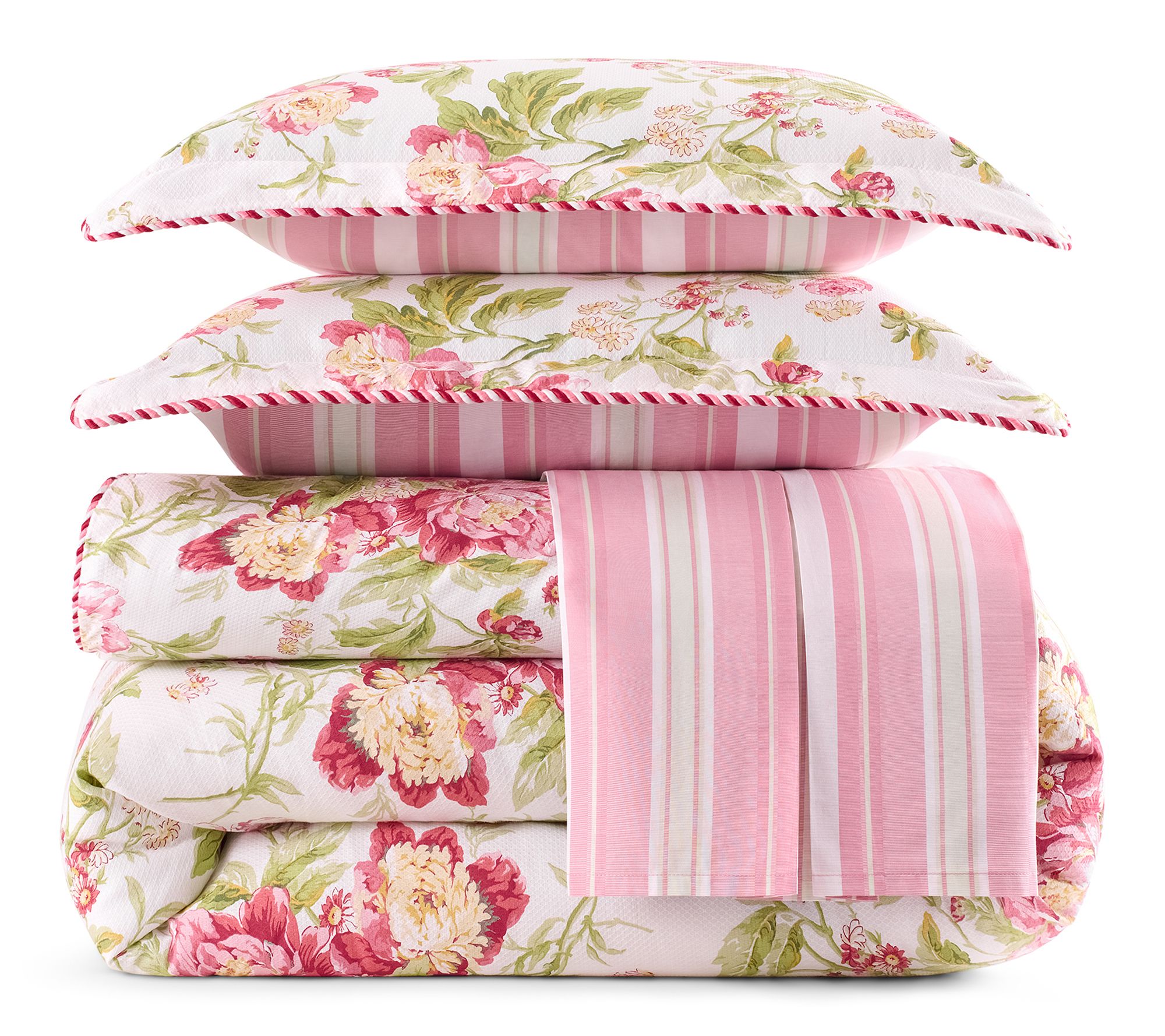 Waverly 4PC 100% Cotton Comforter Set F/Q