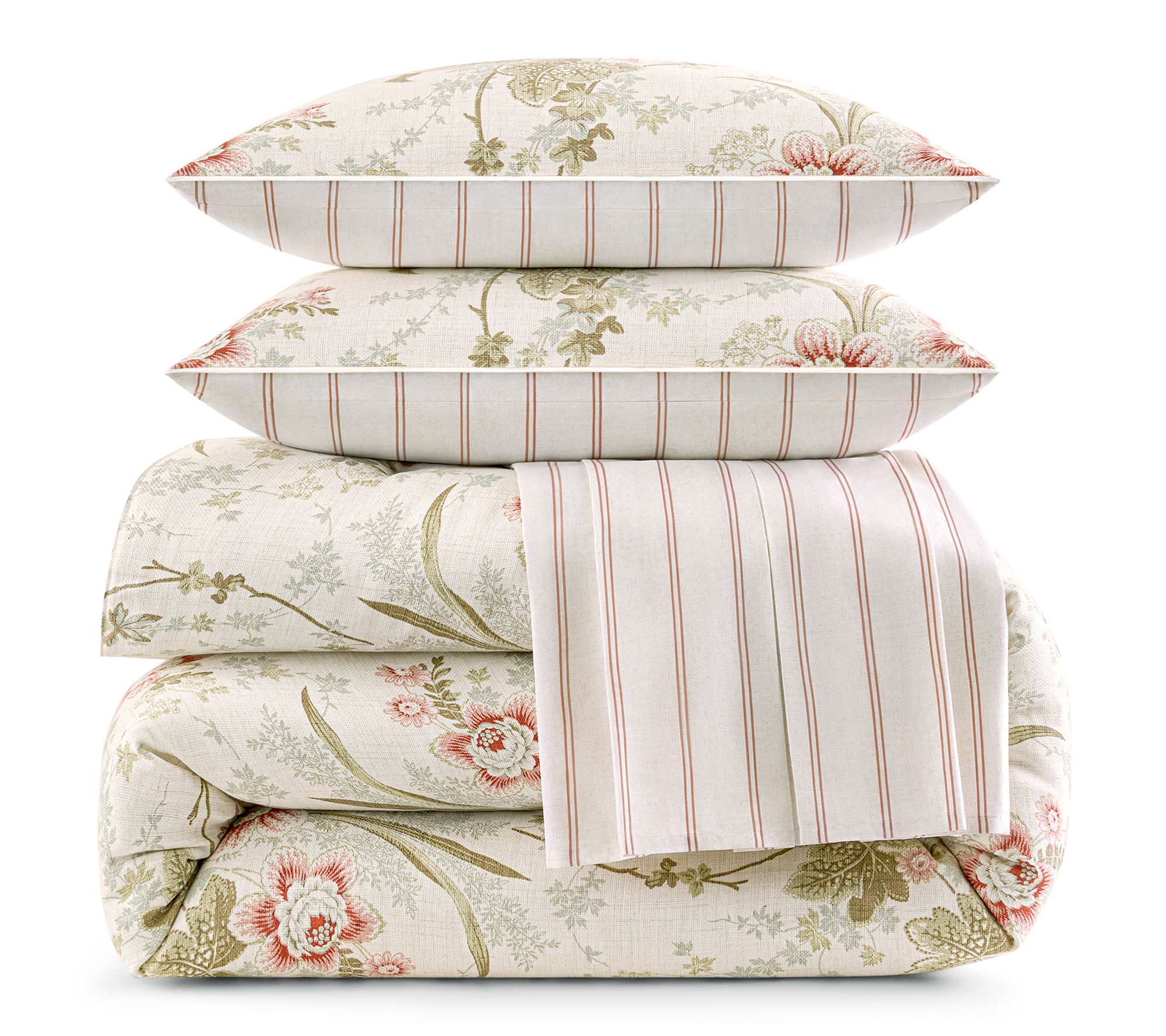 Waverly 4PC 100% Cotton Comforter Set F/Q