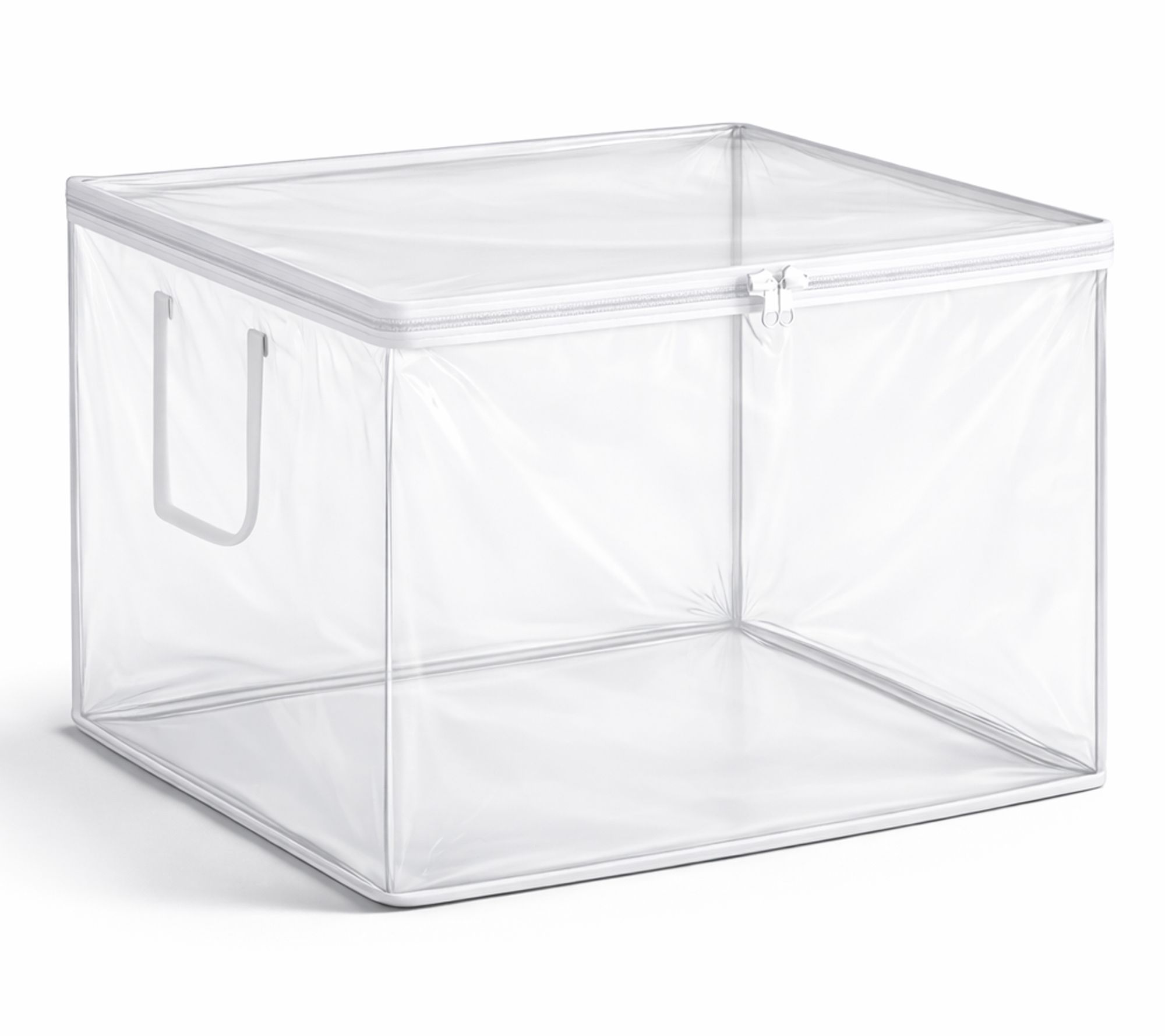 Sorbus Foldable Clear Plastic Bags with Zipper, Handles - 1 PK | QVC