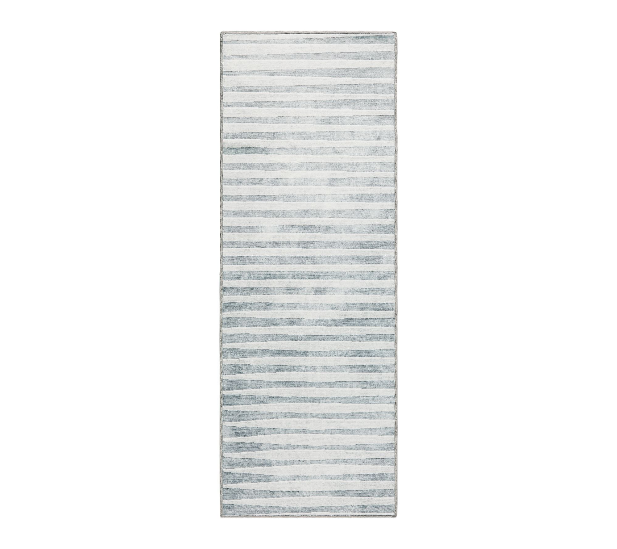 Everwash Haven Modern Stripe 2x7 Washable Runner Rug