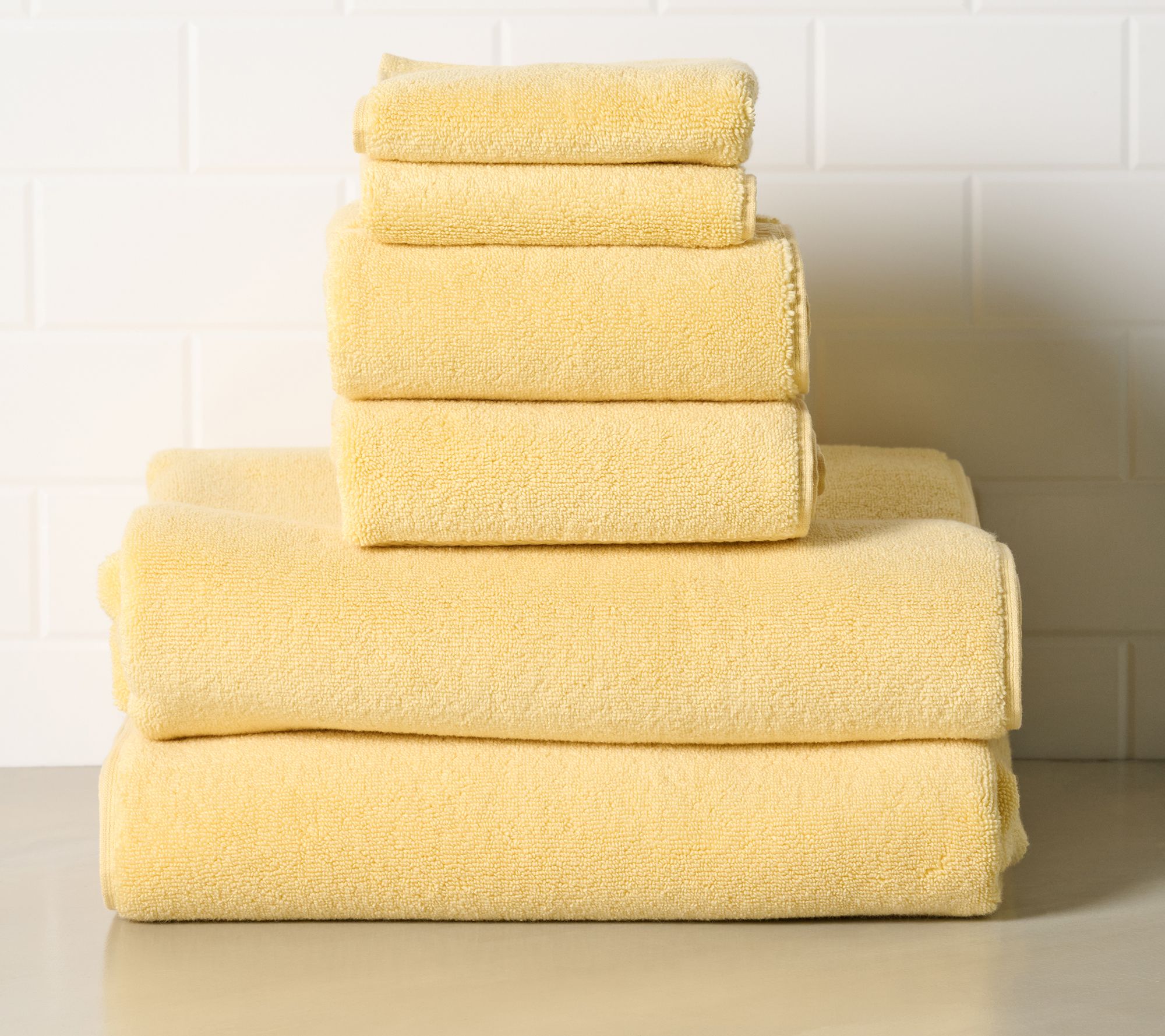 "As Is" W by Wamsutta Ashford Dobby 6-Piece Towel Set