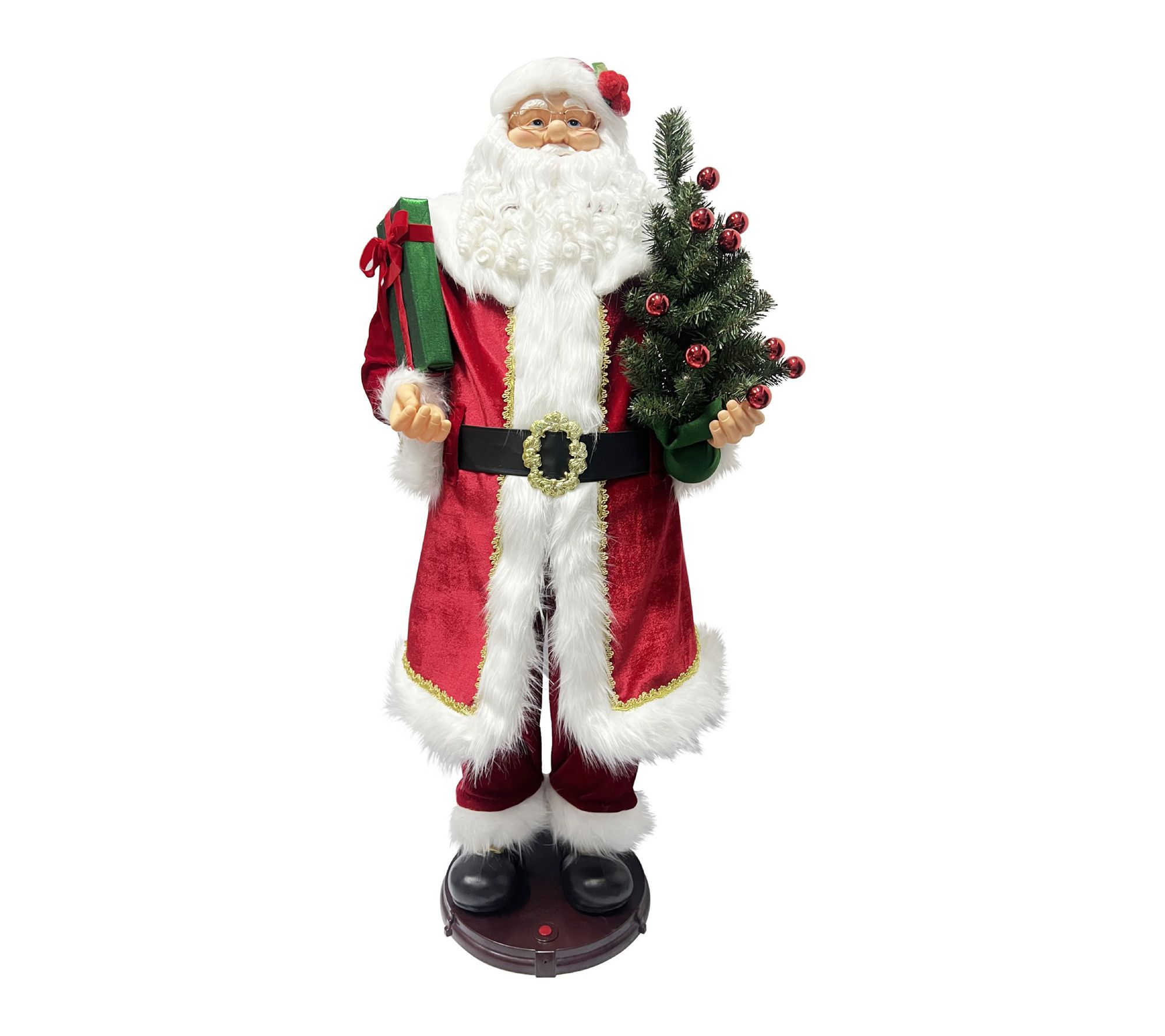 Fraser Hill Farm 4.9-Ft. Dancing Santa Claus with Gifts