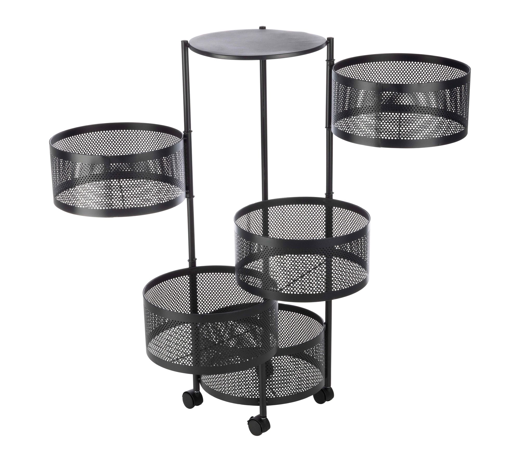 Home-Complete Storage Rolling Cart with Wheels