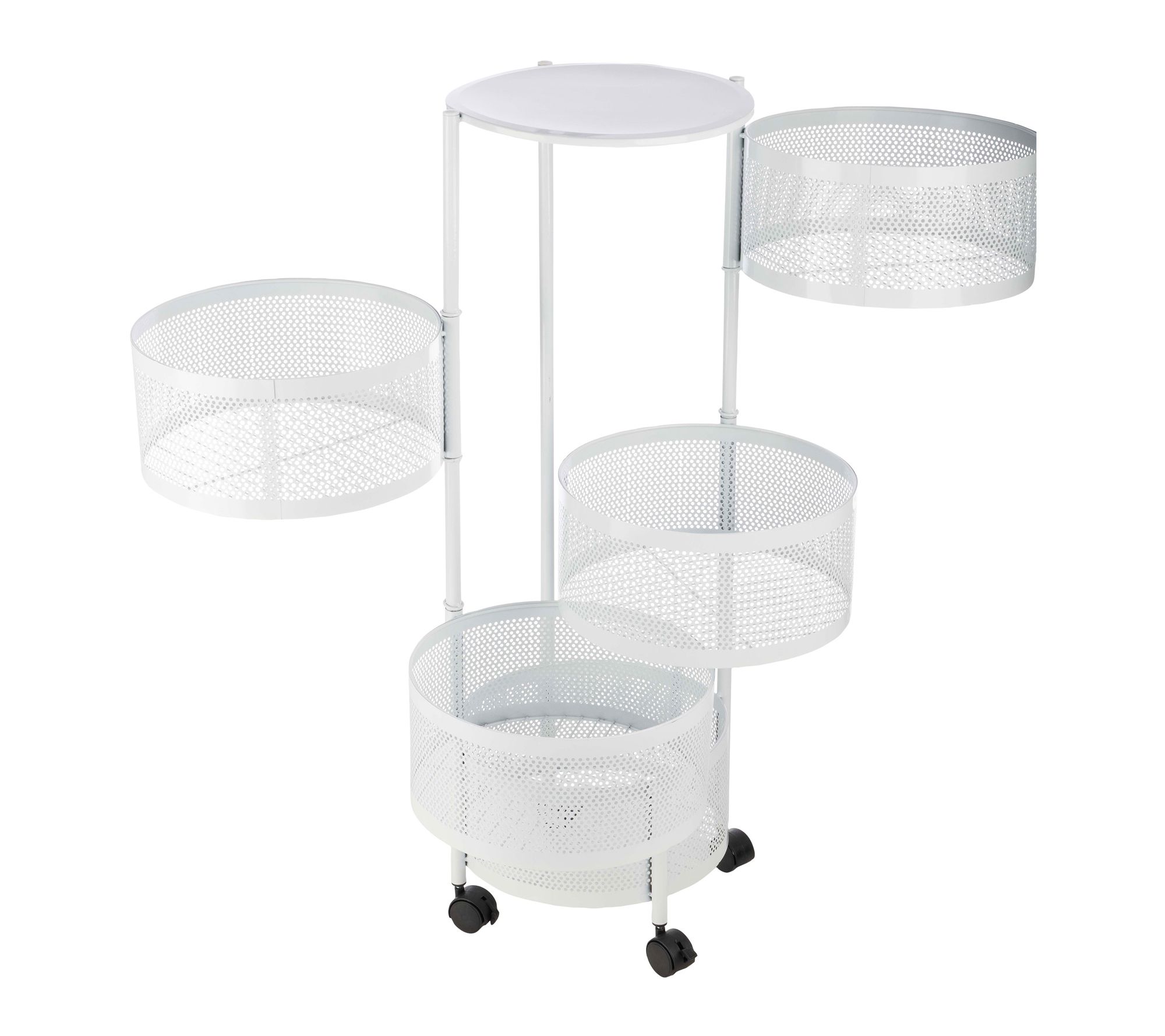 Home-Complete Storage Rolling Cart with Wheels