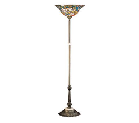 Tiffany Style Rosebush Torchiere