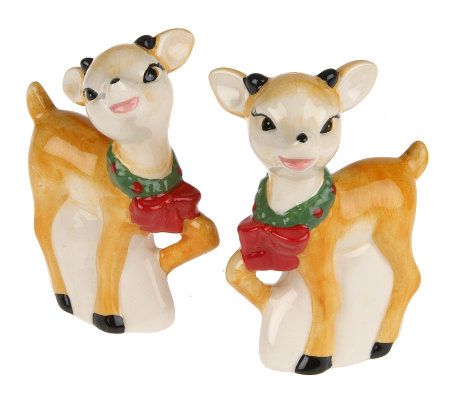 Reindeer Salt & Pepper Shakers Set/2