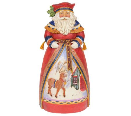 Jim Shore Heartwood Creek Lapland Santa with Deer Figurine - QVC.com