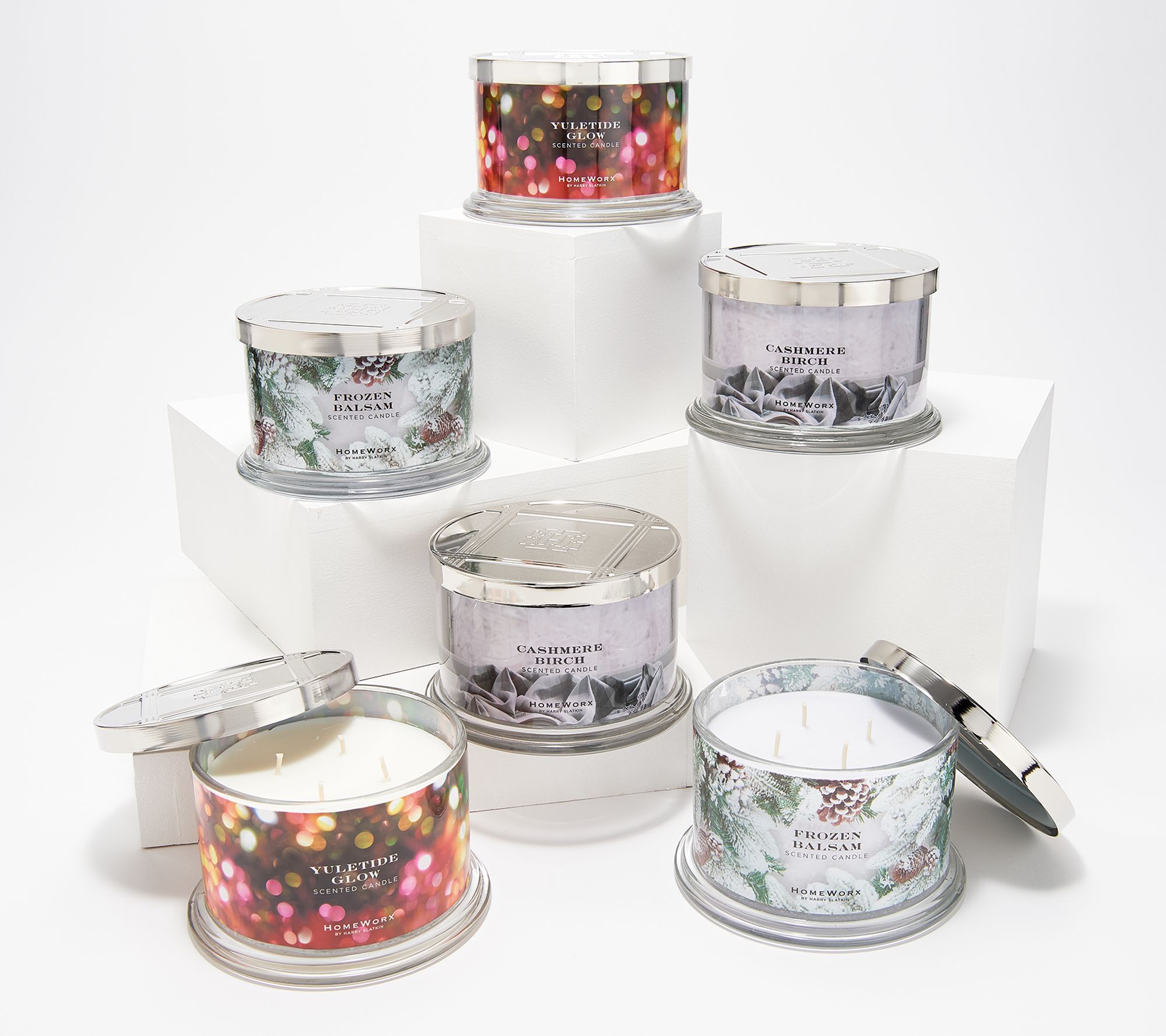 HomeWorx by Harry Slatkin Holiday Set of (2) 18oz Candles