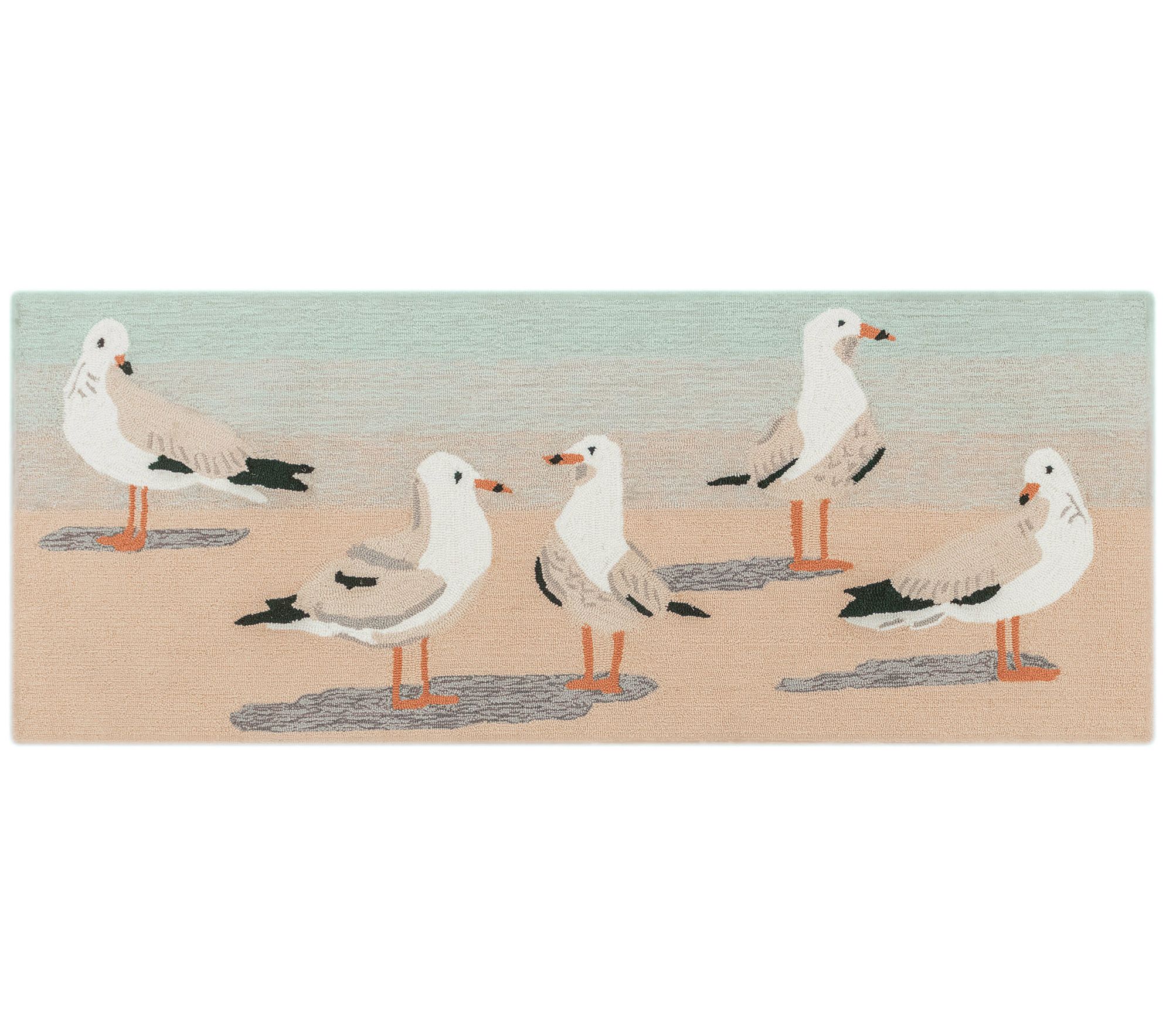 Liora Manne Frontporch Gulls Indoor/Outdoor Rug Sand 24" x 60"