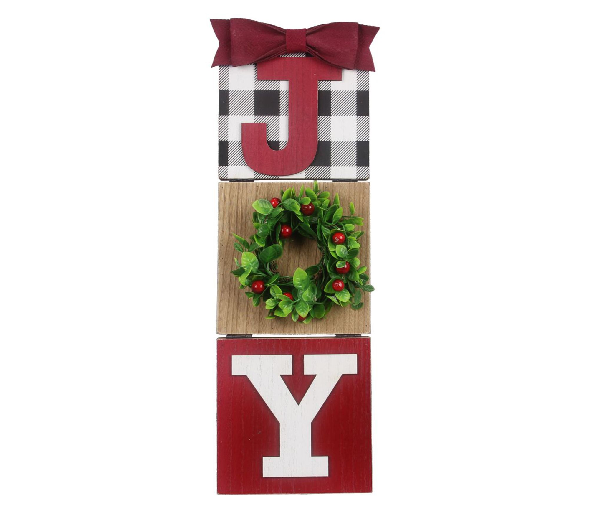 Young's wood Christmas JOY wall sign