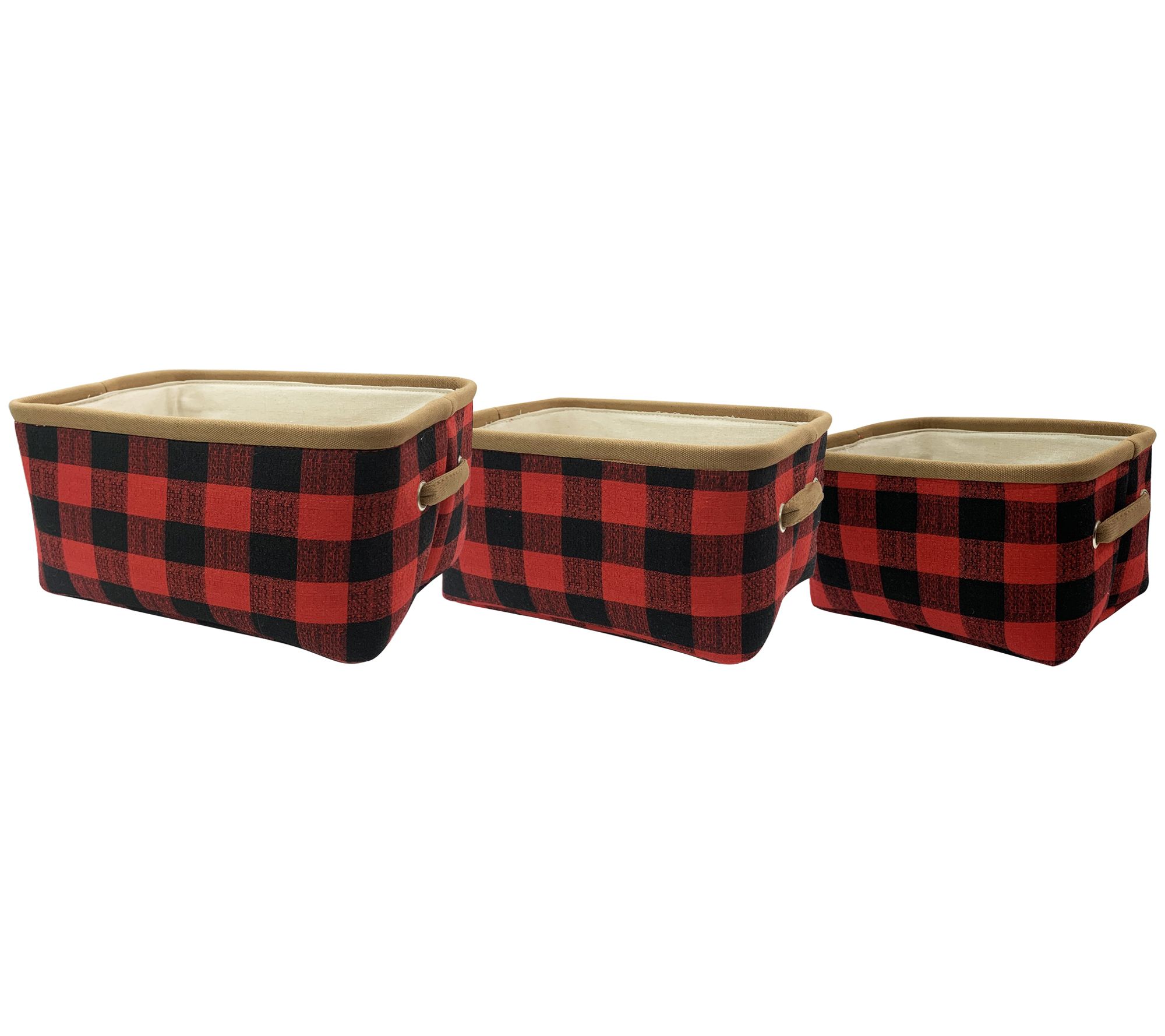 HomeRoots Charlie Set of 4 Christmas Snowflake Trio Plaid Lumbar