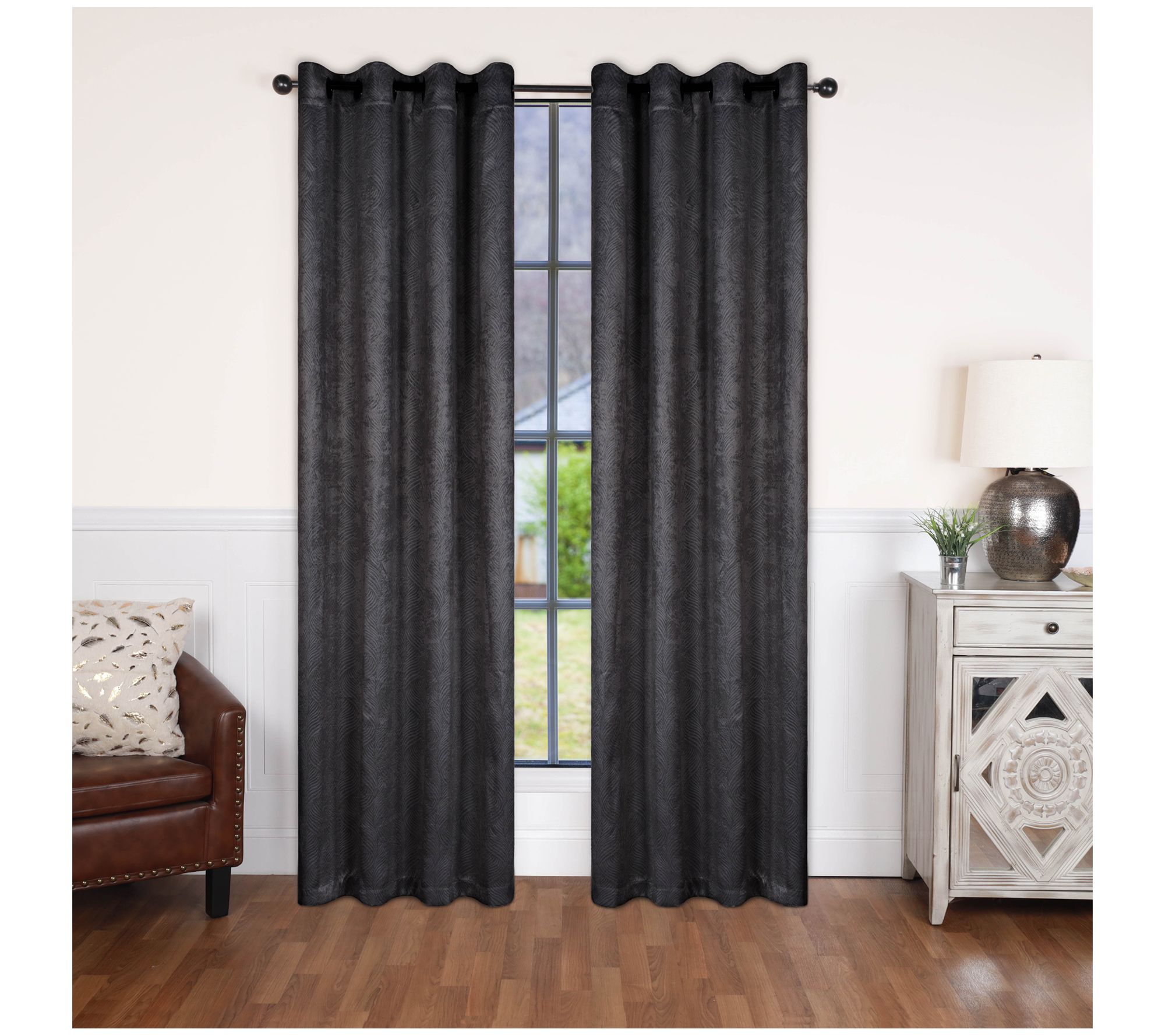 Superior Waverly Thermal Blackout Grommet Curtain Set 52 x 63