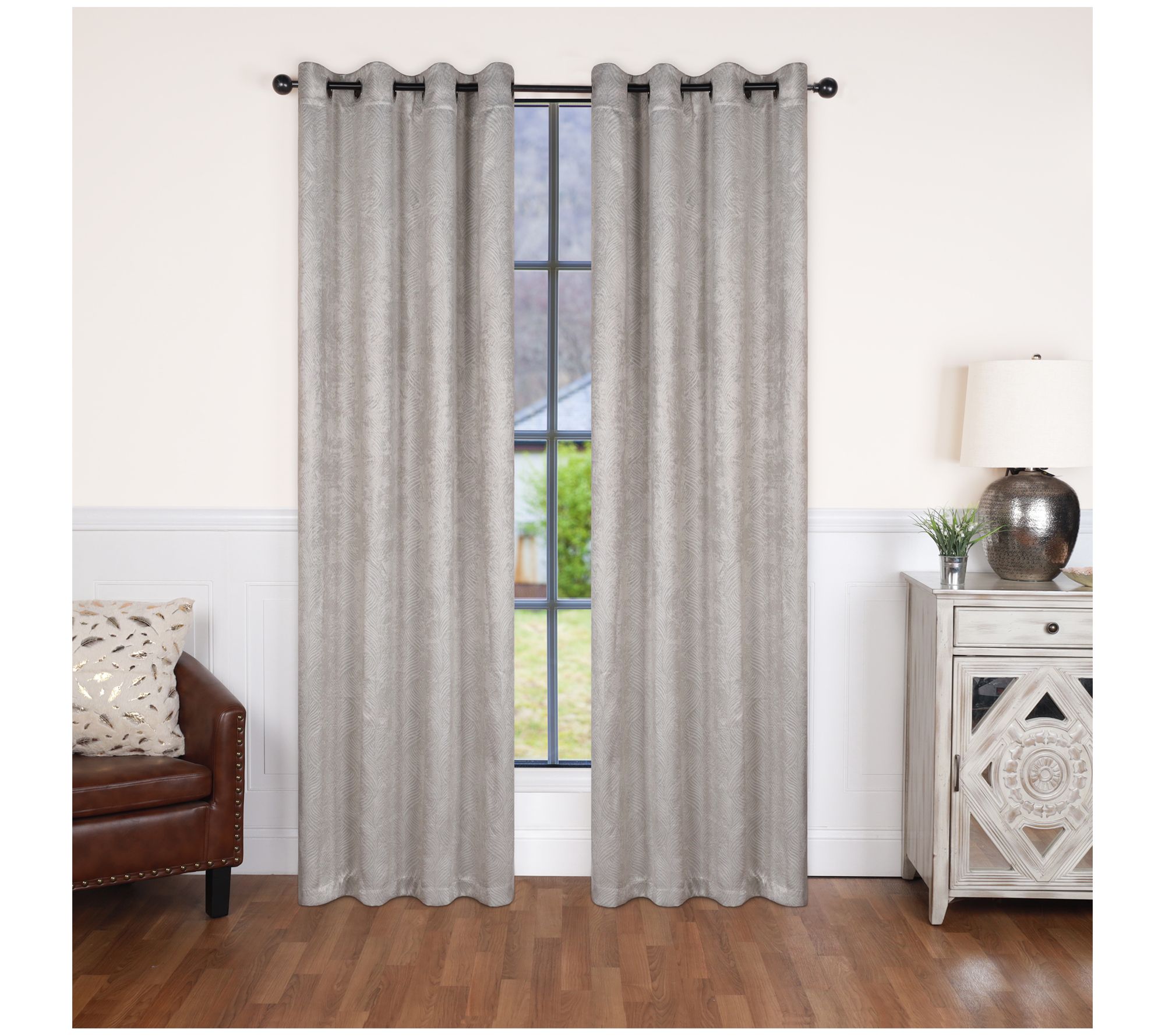 Superior Waverly Thermal Blackout Grommet Curtain Set 52 x 63