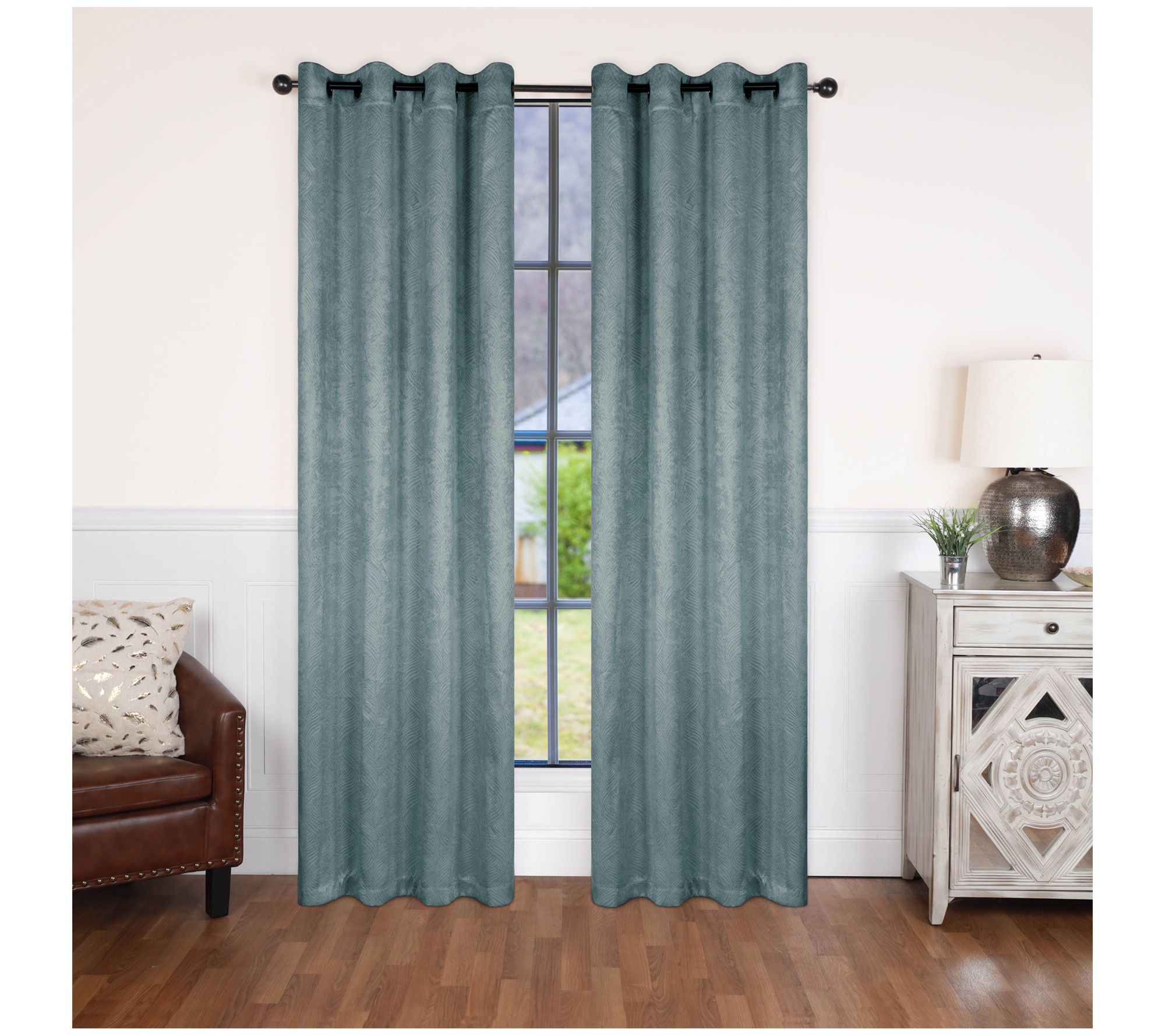 Superior Waverly Thermal Blackout Grommet Curtain Set 52 x 63