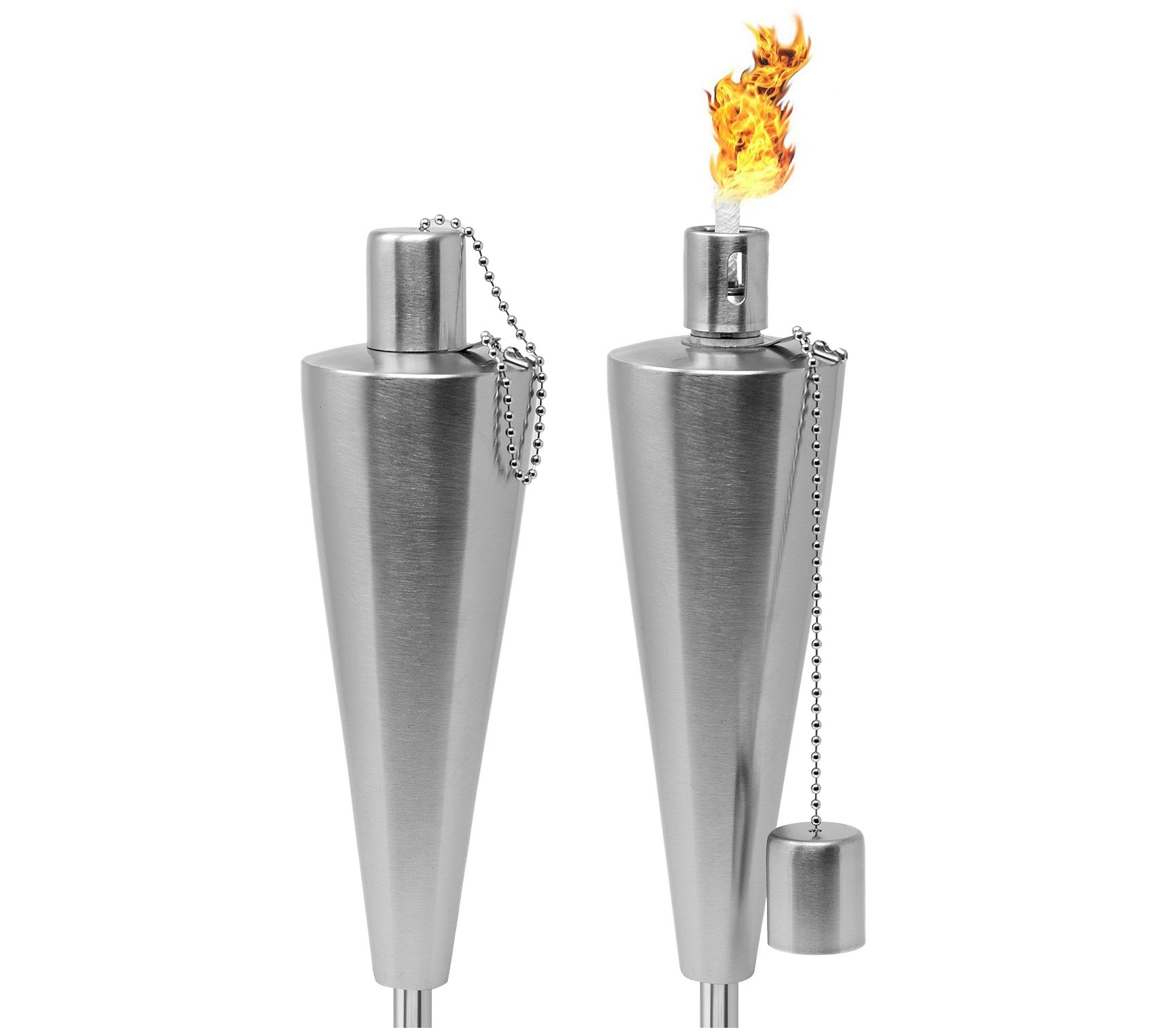 Stainless Steel Outdoor Torch - 5 Ft - 2 Pack