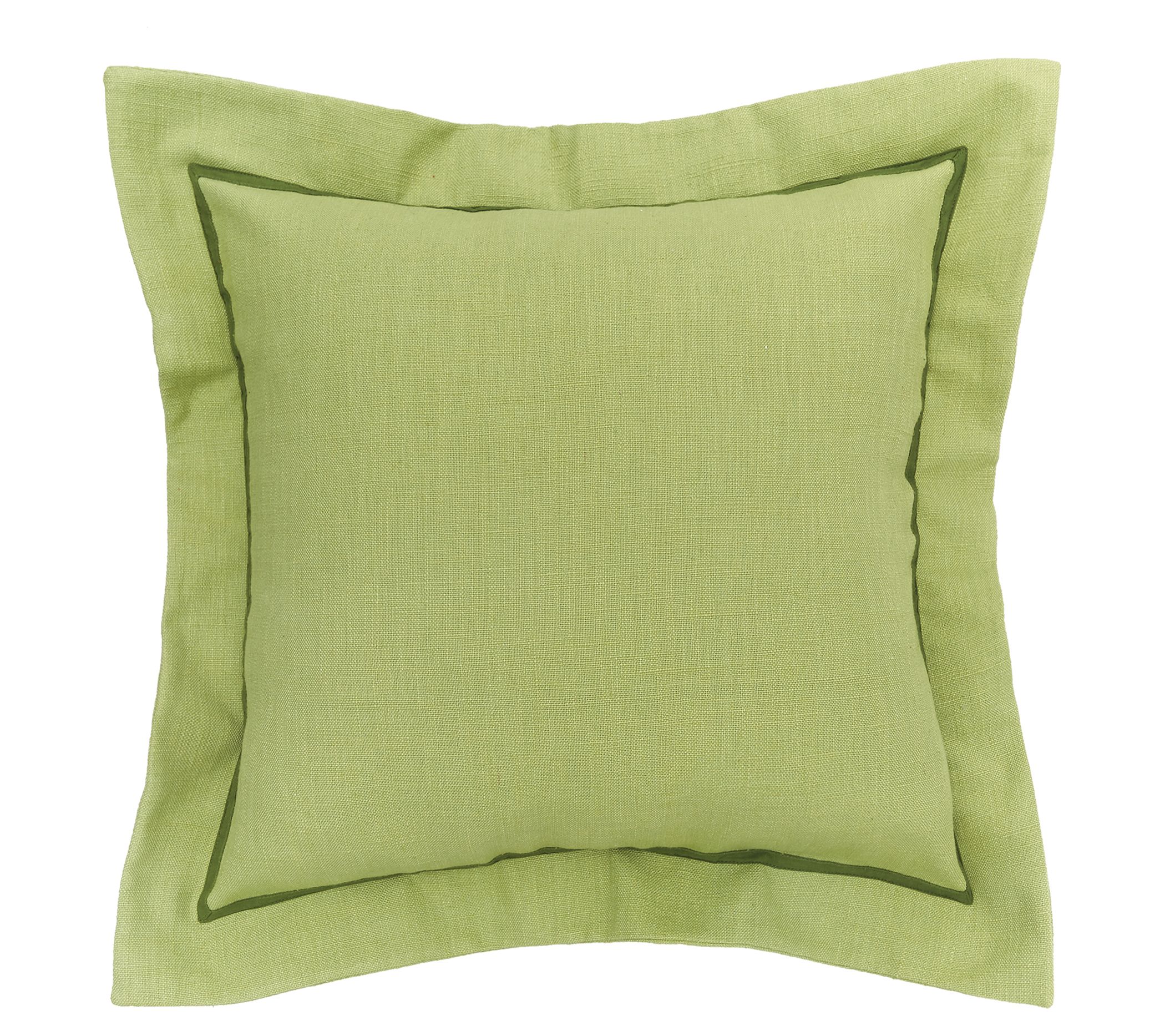 Solid Flange Throw Pillow by Valerie