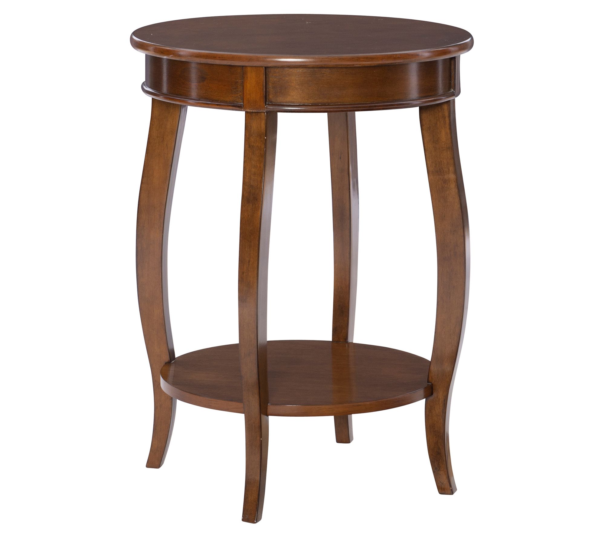 Powell Darnell Round Accent Table With Lower Shlf
