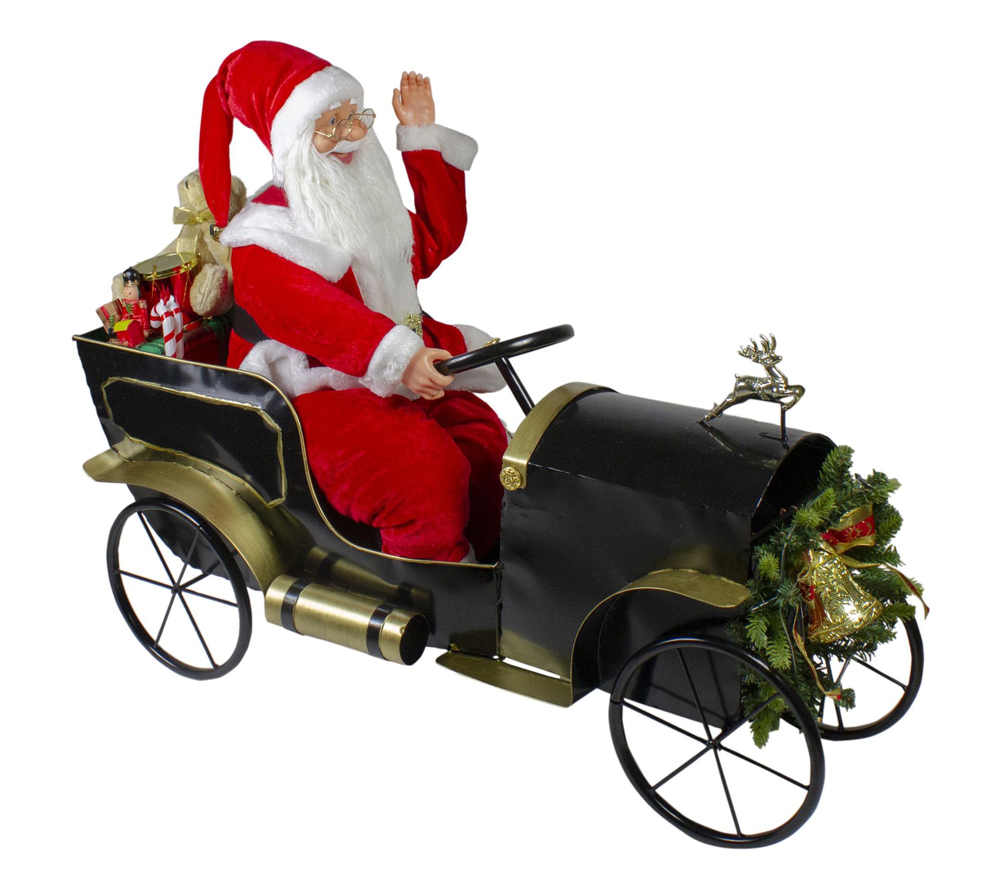 Northlight 33" Santa Delivering Presents in Vinage Car Decor