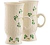 Belleek Classic Irish Set of 2 Coffee Mugs