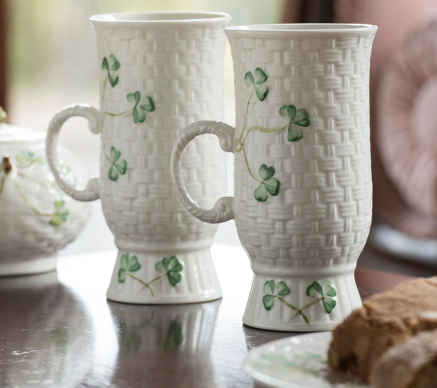 Traditional Irish Coffee Glass Coffee Mugs Pedestal Design 8 oz