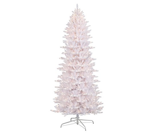9' White Slim Fraser Fir Artificial Christmas Tree 800 Lights