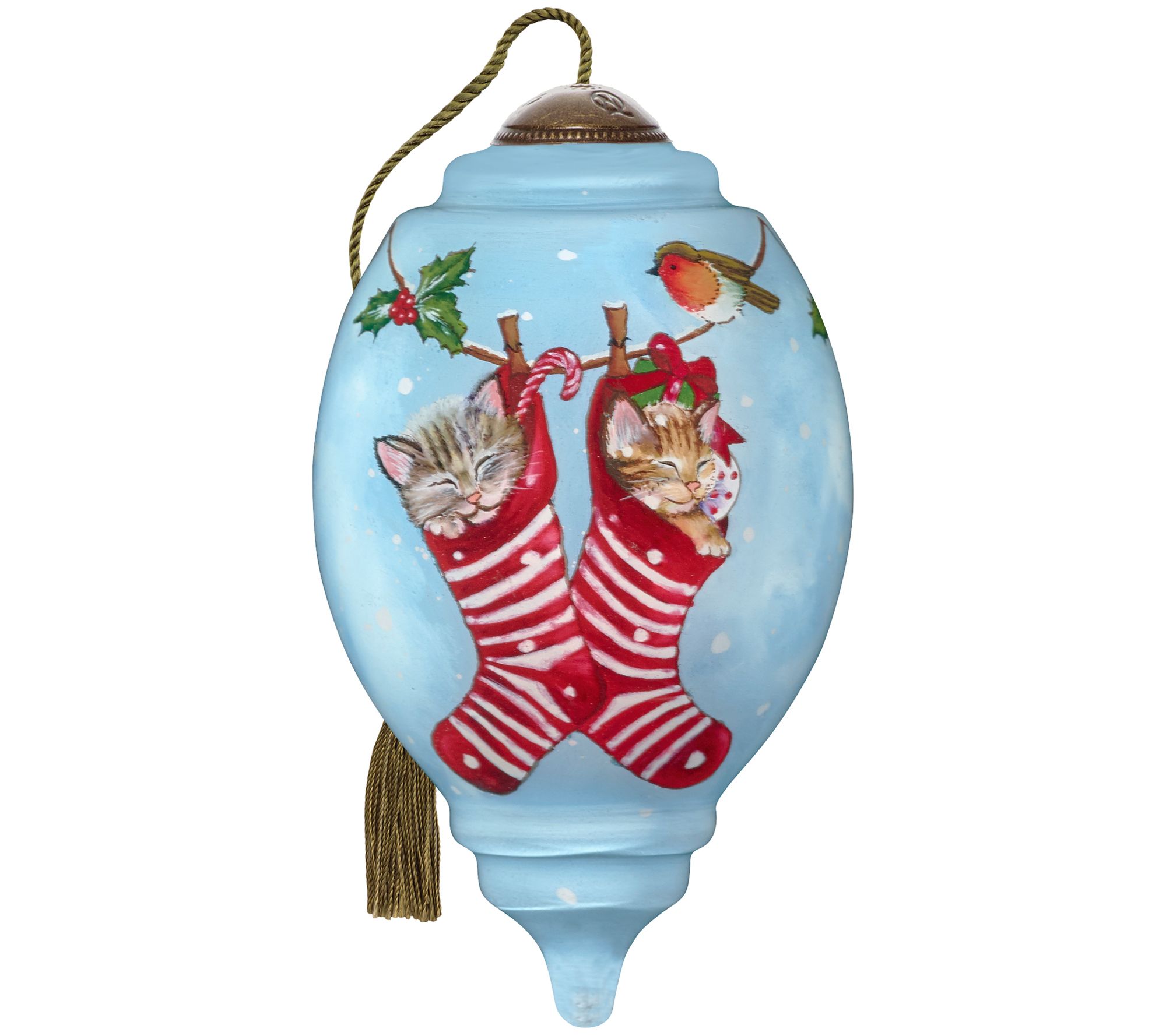 Kittens In Stockings Ornament by Ne'Qwa
