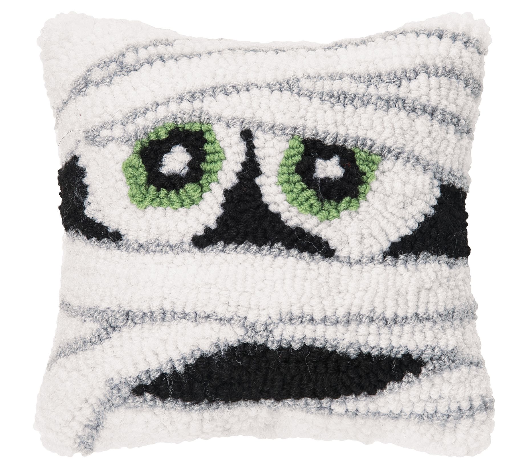 C&F Home 8" x 8" Mummy Face Hooked Petite Pillow