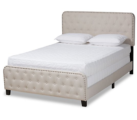Annalisa Fabric Button Tufted King-Size Panel Bed