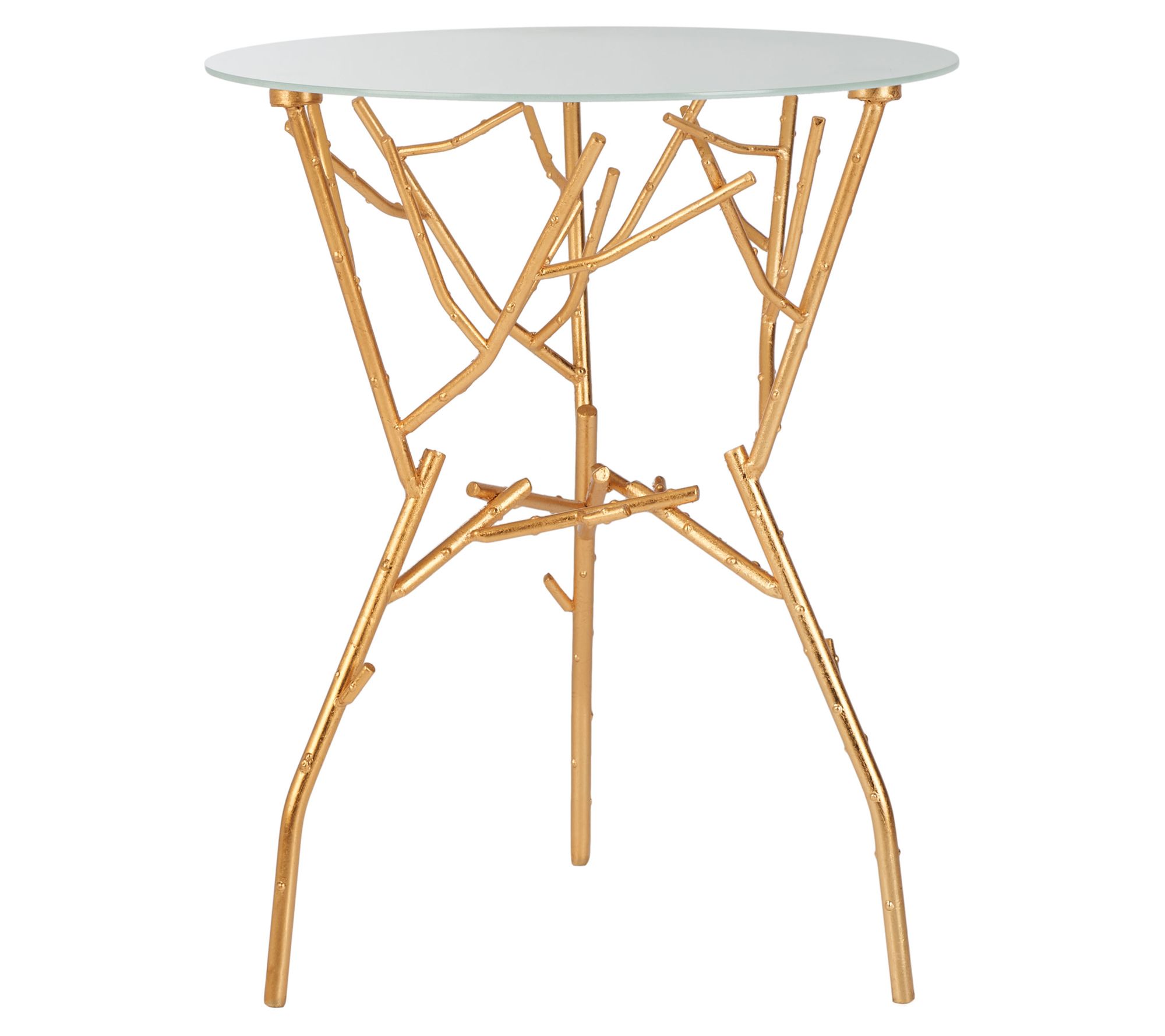 Safavieh Tara Branched Glass Top Gold Accent Table