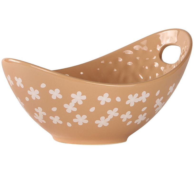 Temptations Fields of Flowers 1.5 QT Bowl w/ Open Handle