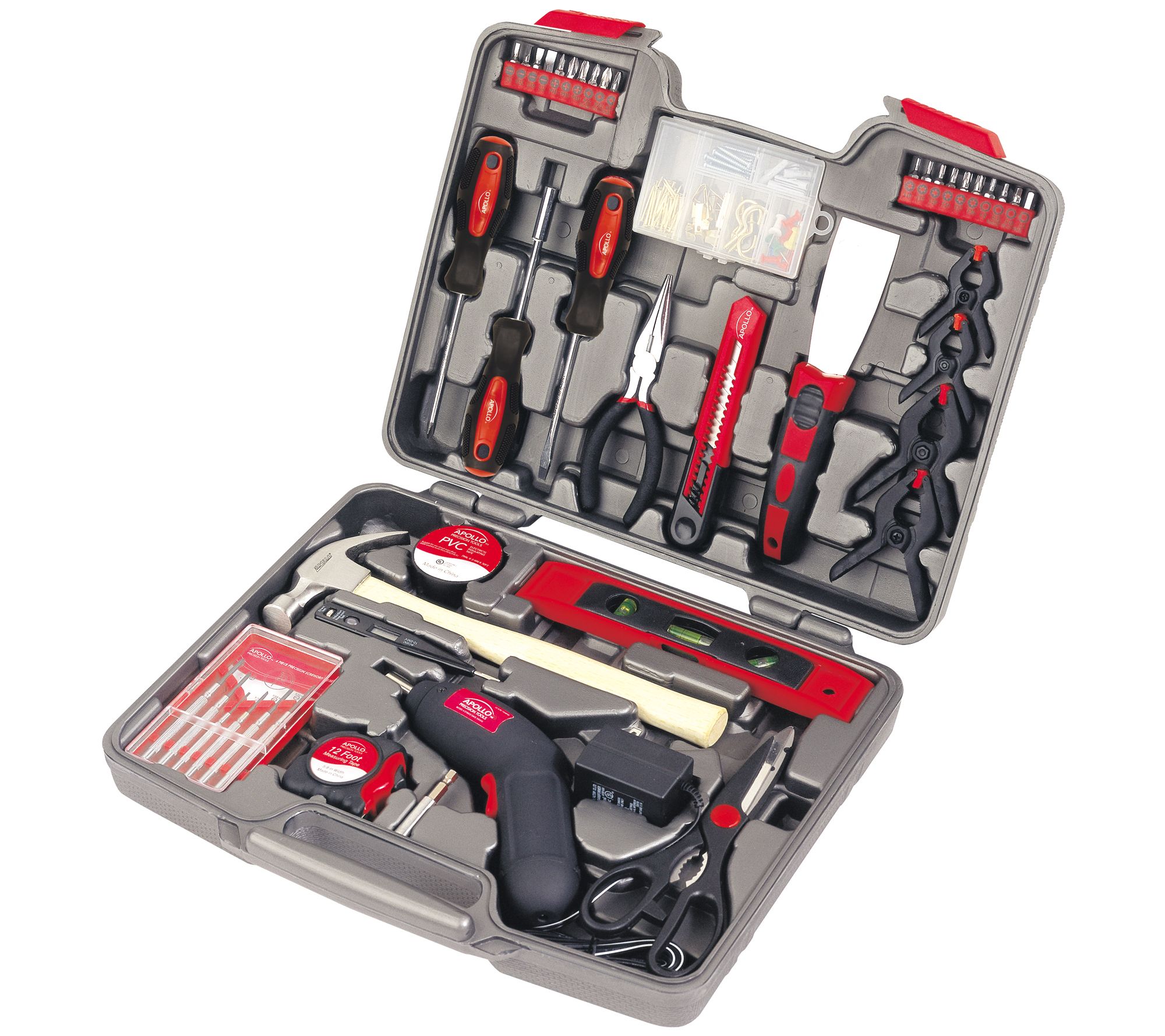 Apollo Tools 144-Piece Tool Kit with 4.8V Screwdriver - DT842