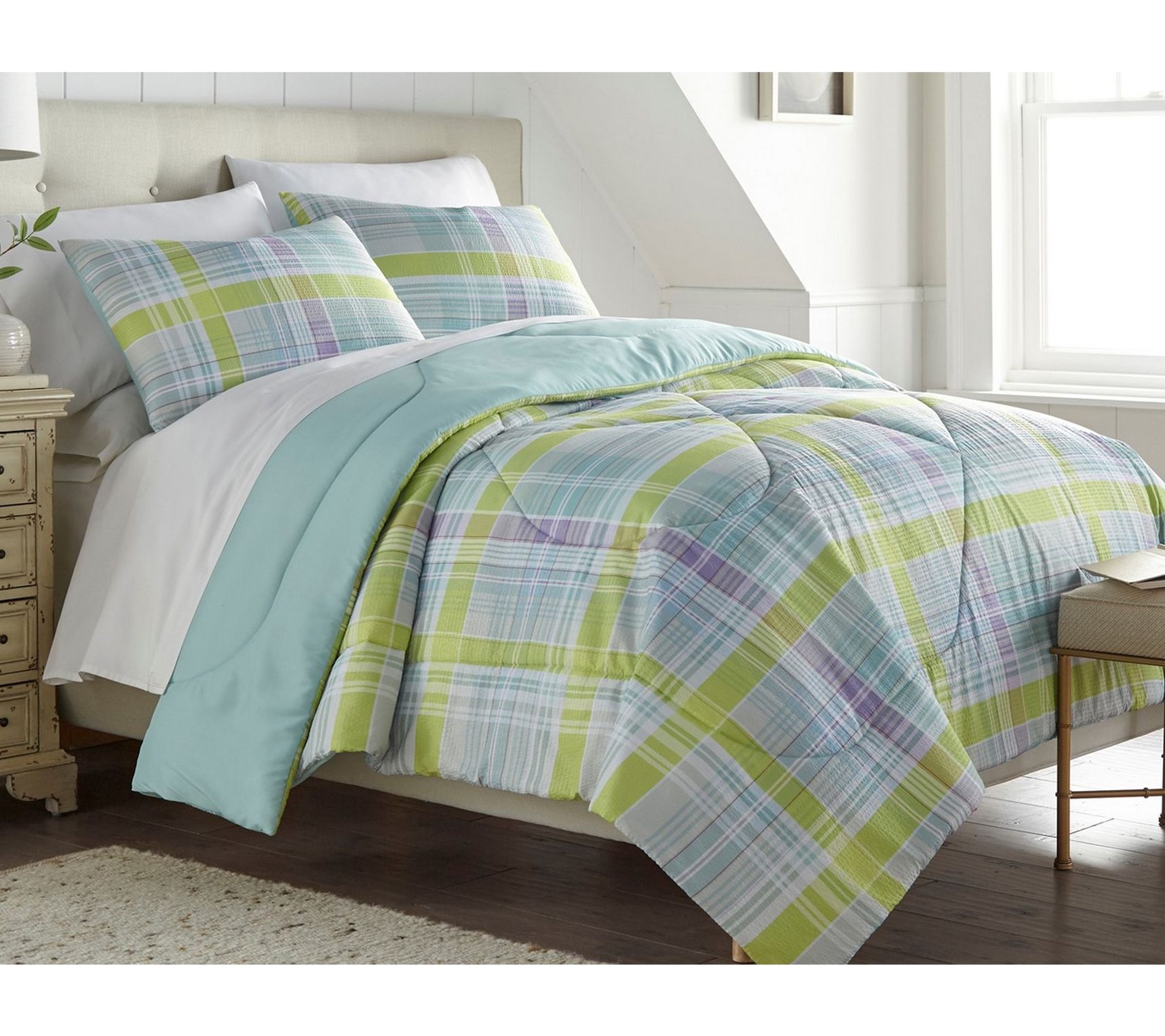 Shavel Home Products Full/Queen Seersucker Comforter Set