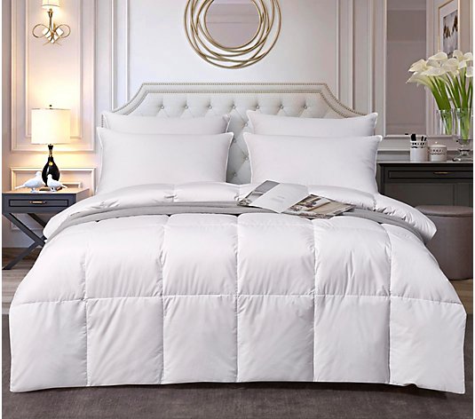 Elle 330TC Light Warm White Down Fiber Comforter Full/Queen
