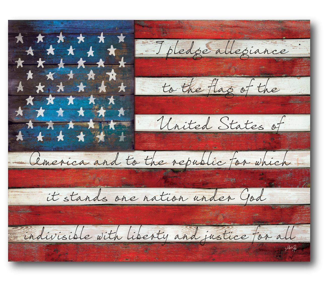 Courtside Market Pledge Allegiance Flag CanvasWall Art
