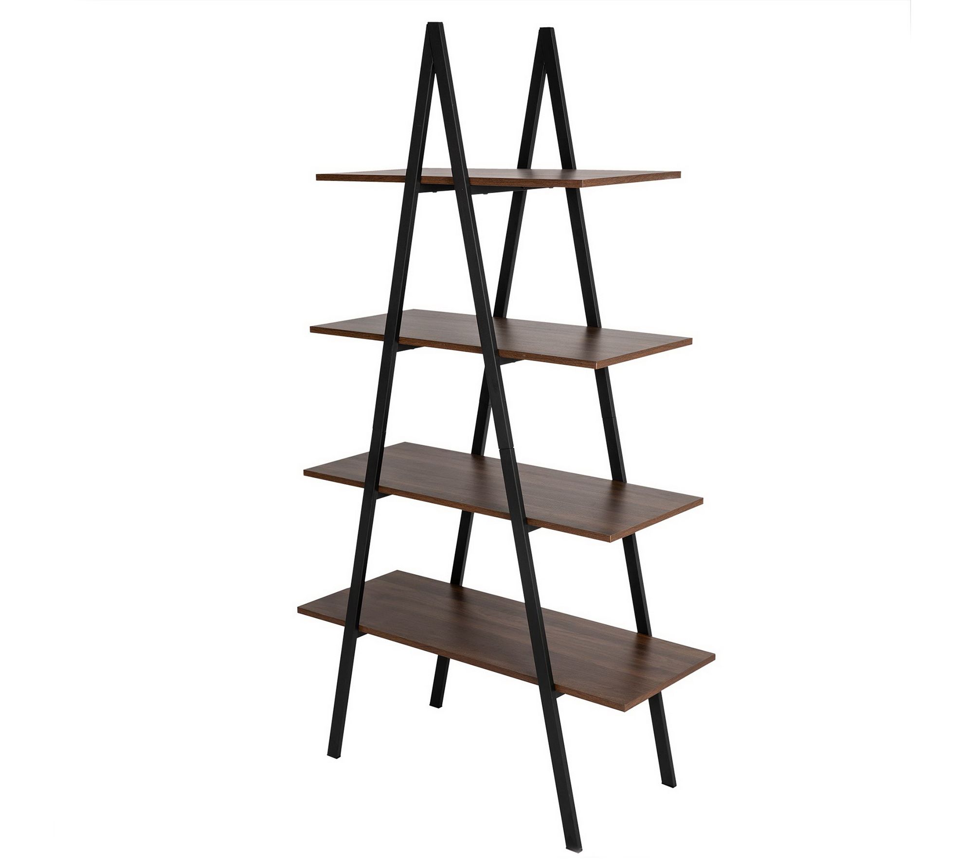 Glitzhome Contempo A Frame 4Tier Shelf LadderBookcase