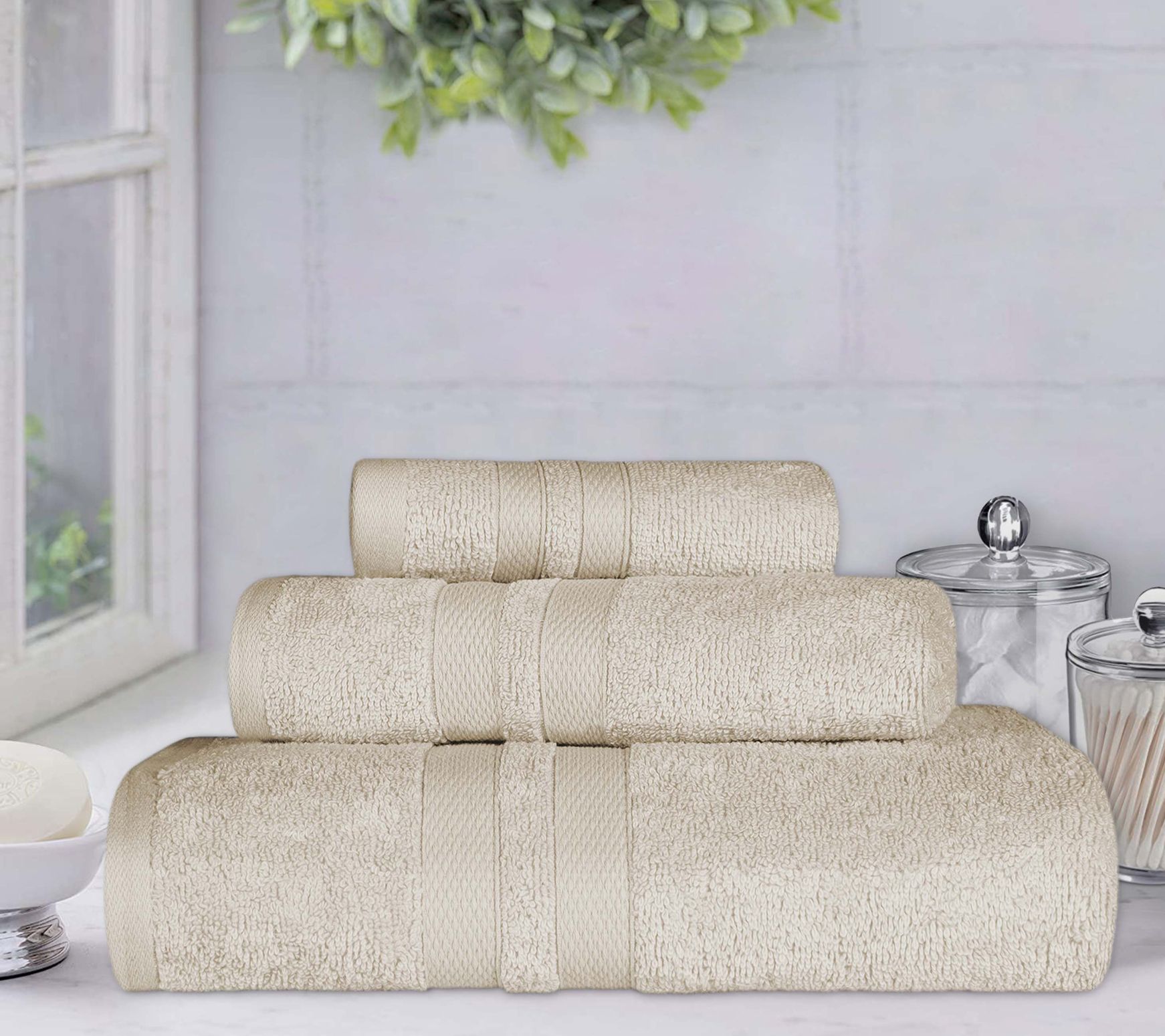 Superior Ultra-Soft Cotton Highly Absorbent 3-Piece Towel Set