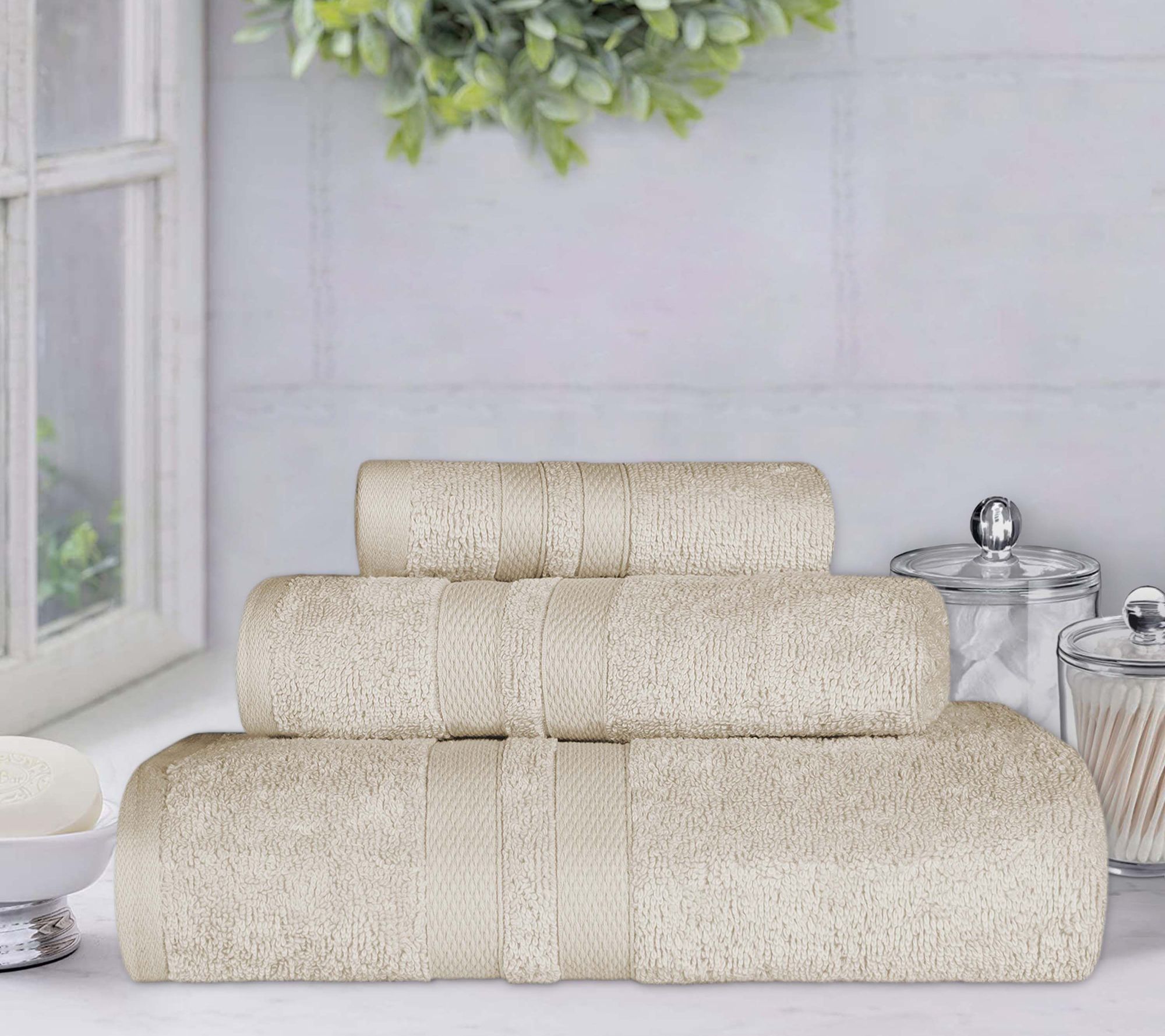 Superior Ultra-Soft Cotton Highly Absorbent 3-Piece Towel Set