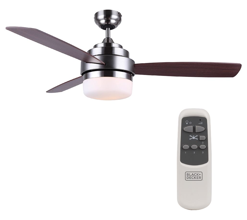 BLACK+DECKER 52 in. Ceiling Fa n with Remote C ontrol,Brown