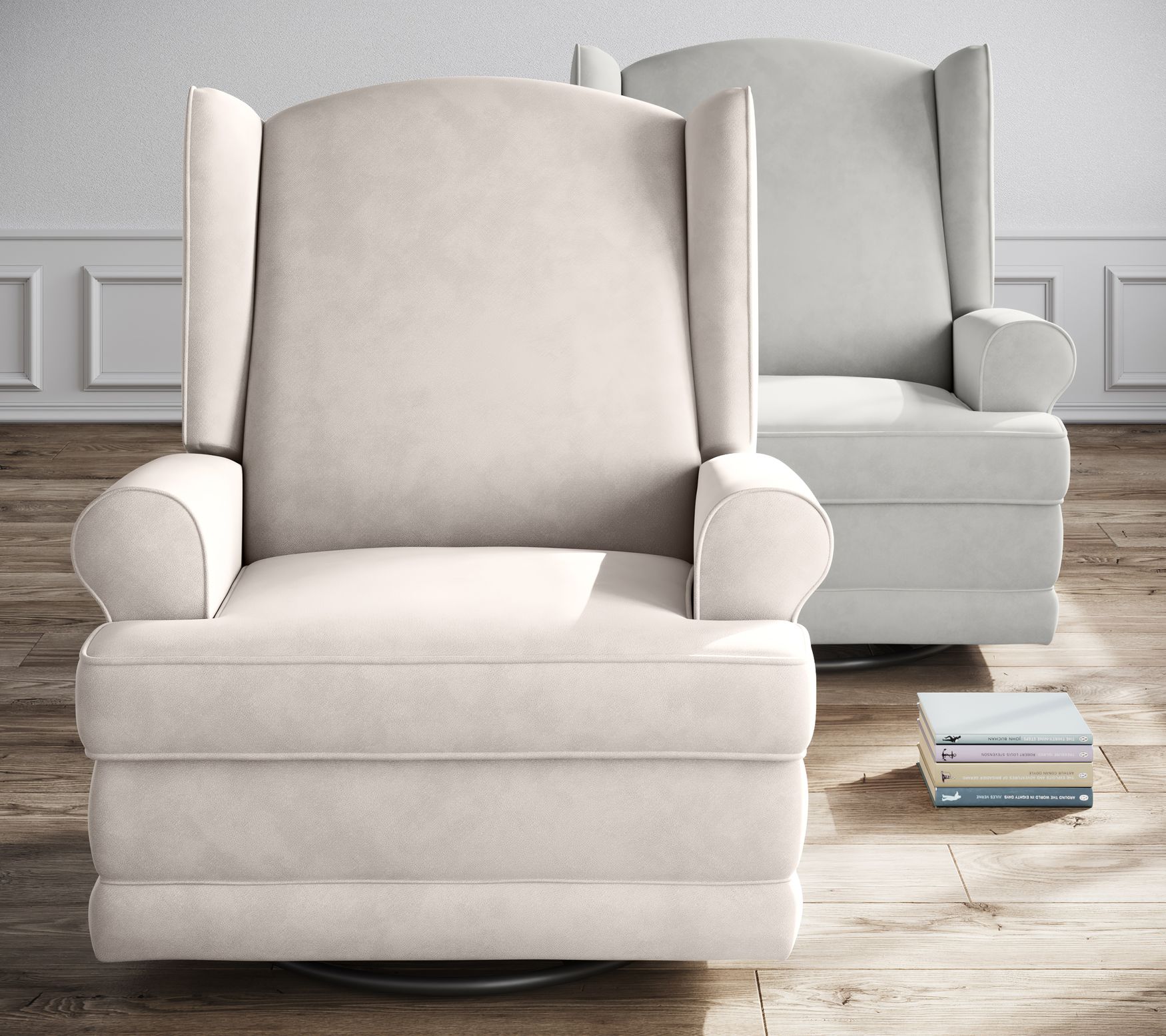 Storkcraft Serenity Wingback Upholstered Reclining Recliner