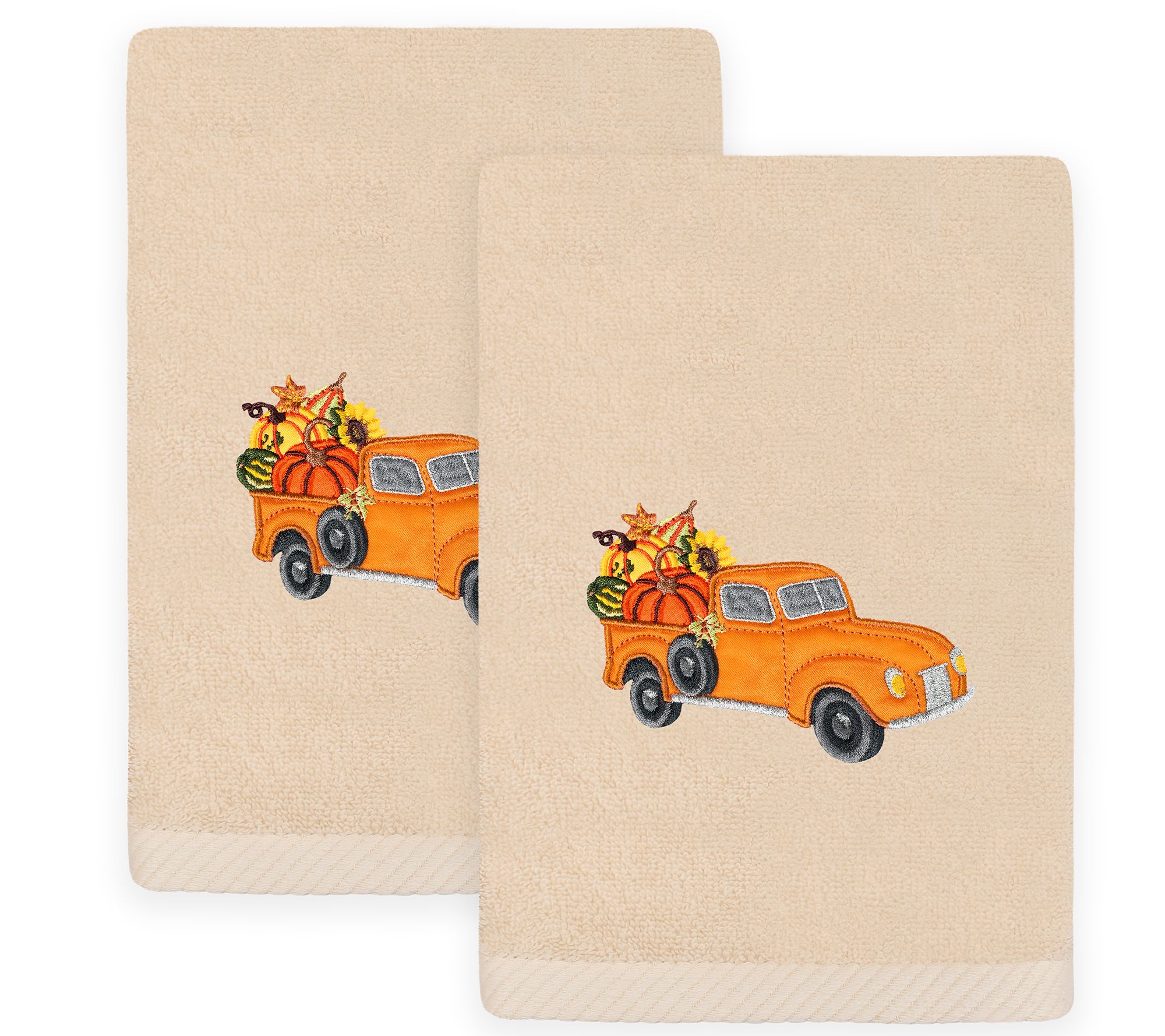 Linum Home Textiles Autumn Truck - EmbroideredLuxury Towels