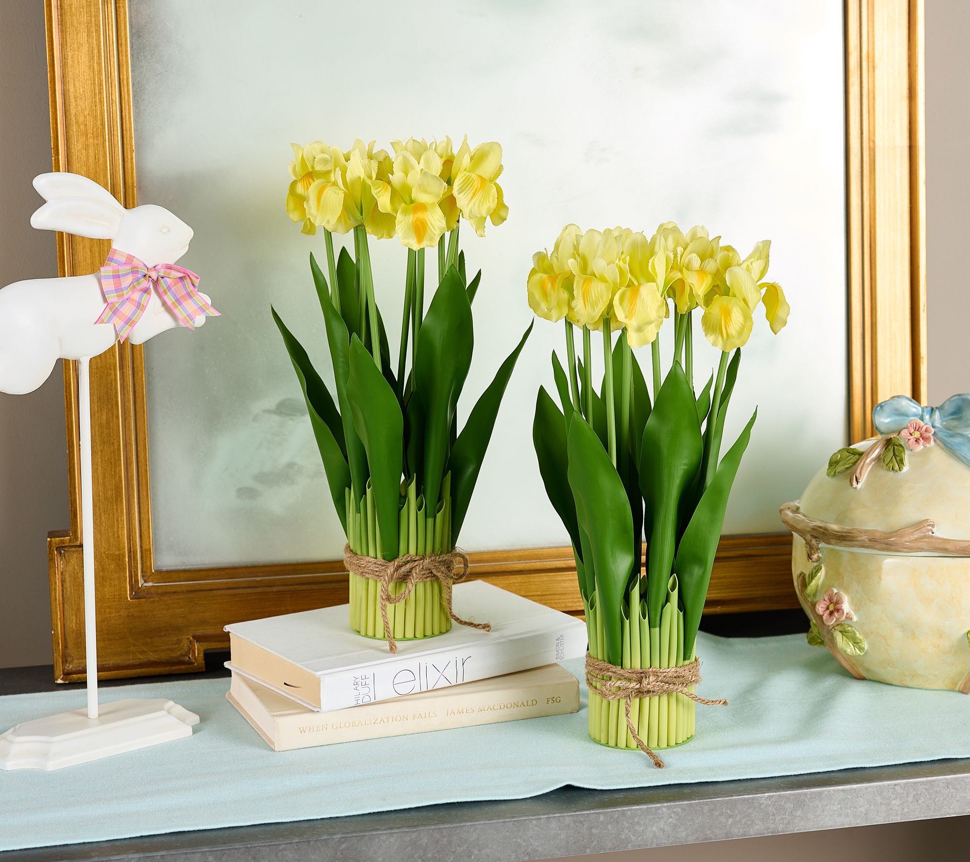 Set of 2 14.5" Iris Bundles by Valerie