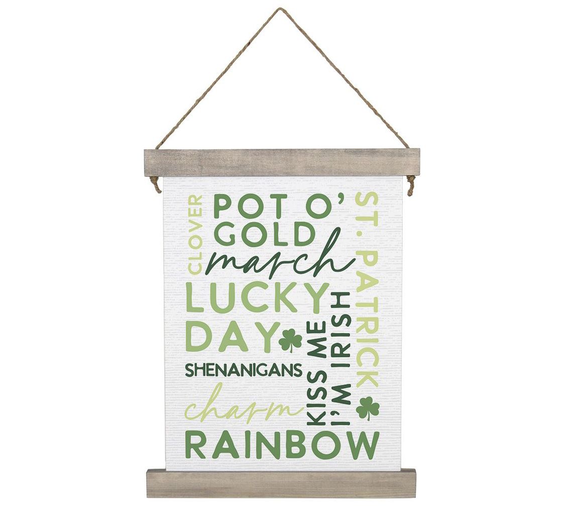 Sincere Surroundings 27.5" Irish Words Hanging Canvas