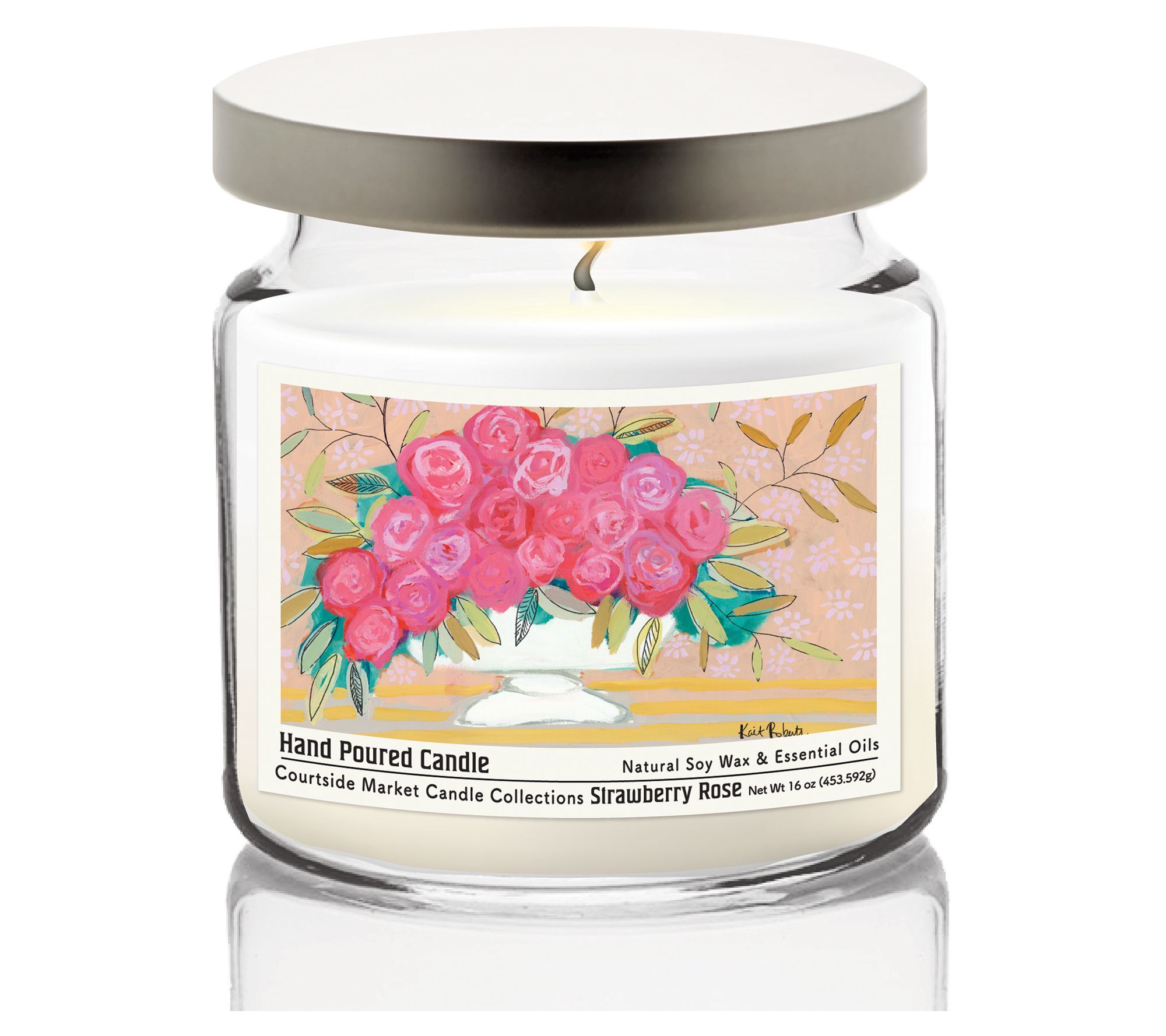Courtside Market I Forgive In Flowers Candle Glass Jar 16 oz