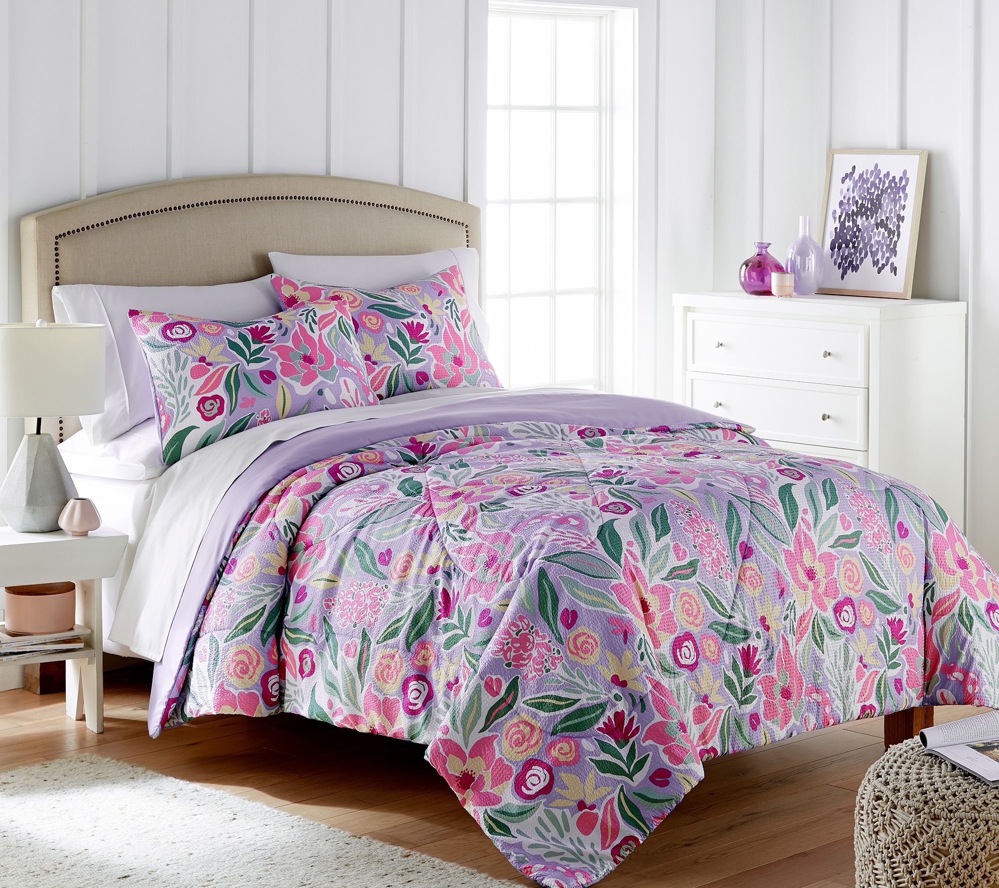 Shavel Home Full Queen Seersucker Comforter Set